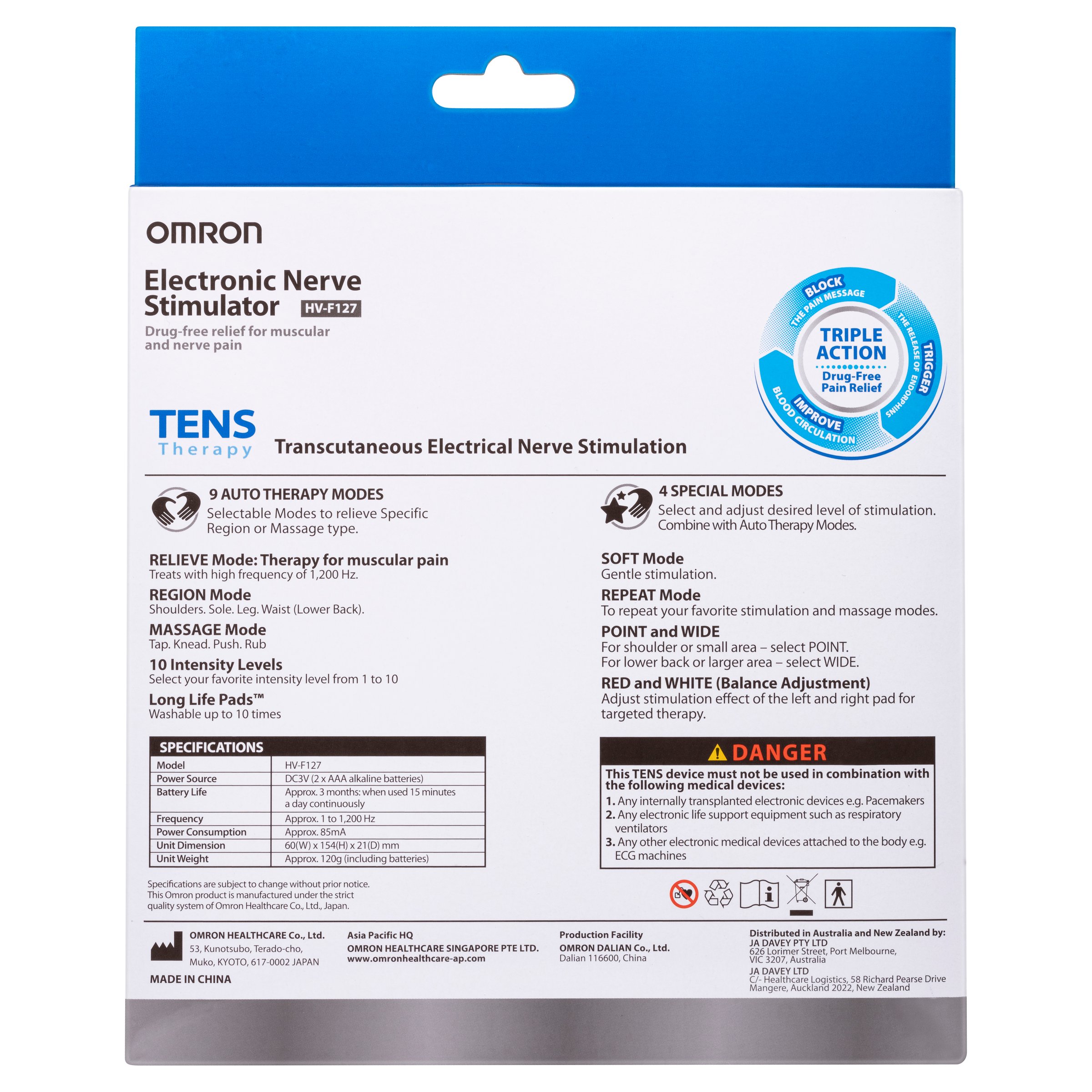 Omron Electronic Tens Machine HV-F127 - 1 unit - Image 2