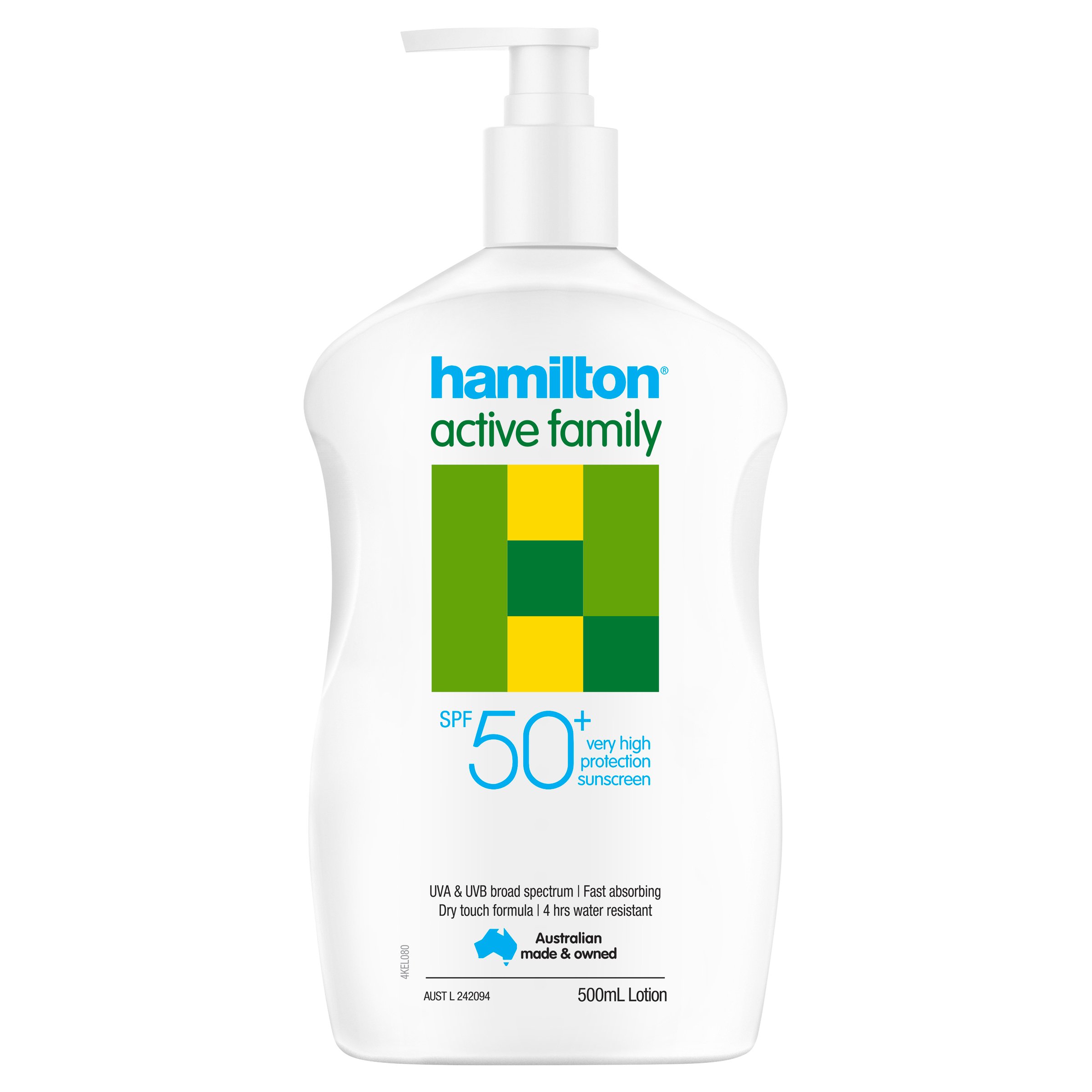 Hamilton Active Family Lotion SPF50+ - 500ml - Image 1