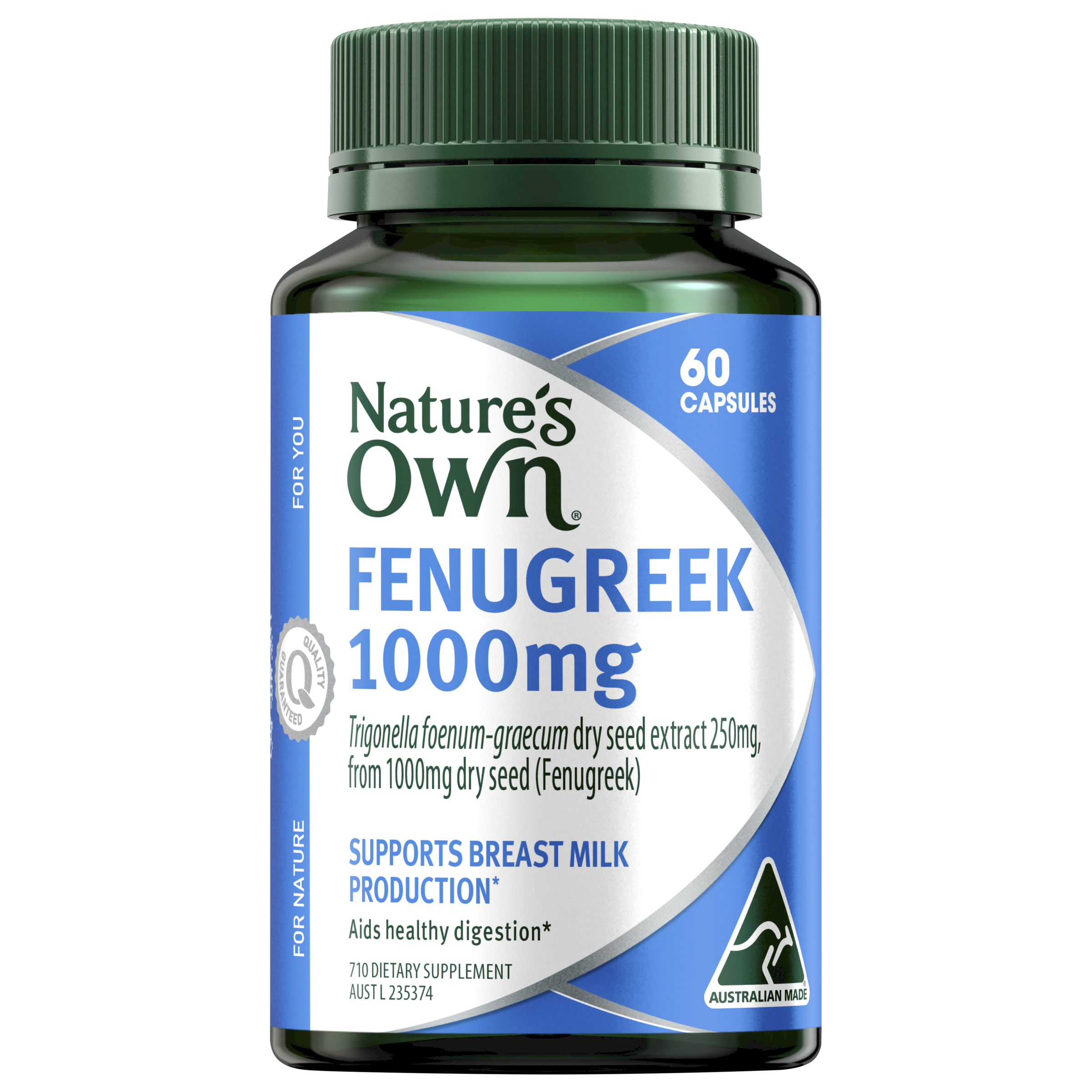 Nature's Own Fenugreek 1000mg - 60 capsules - Image 1