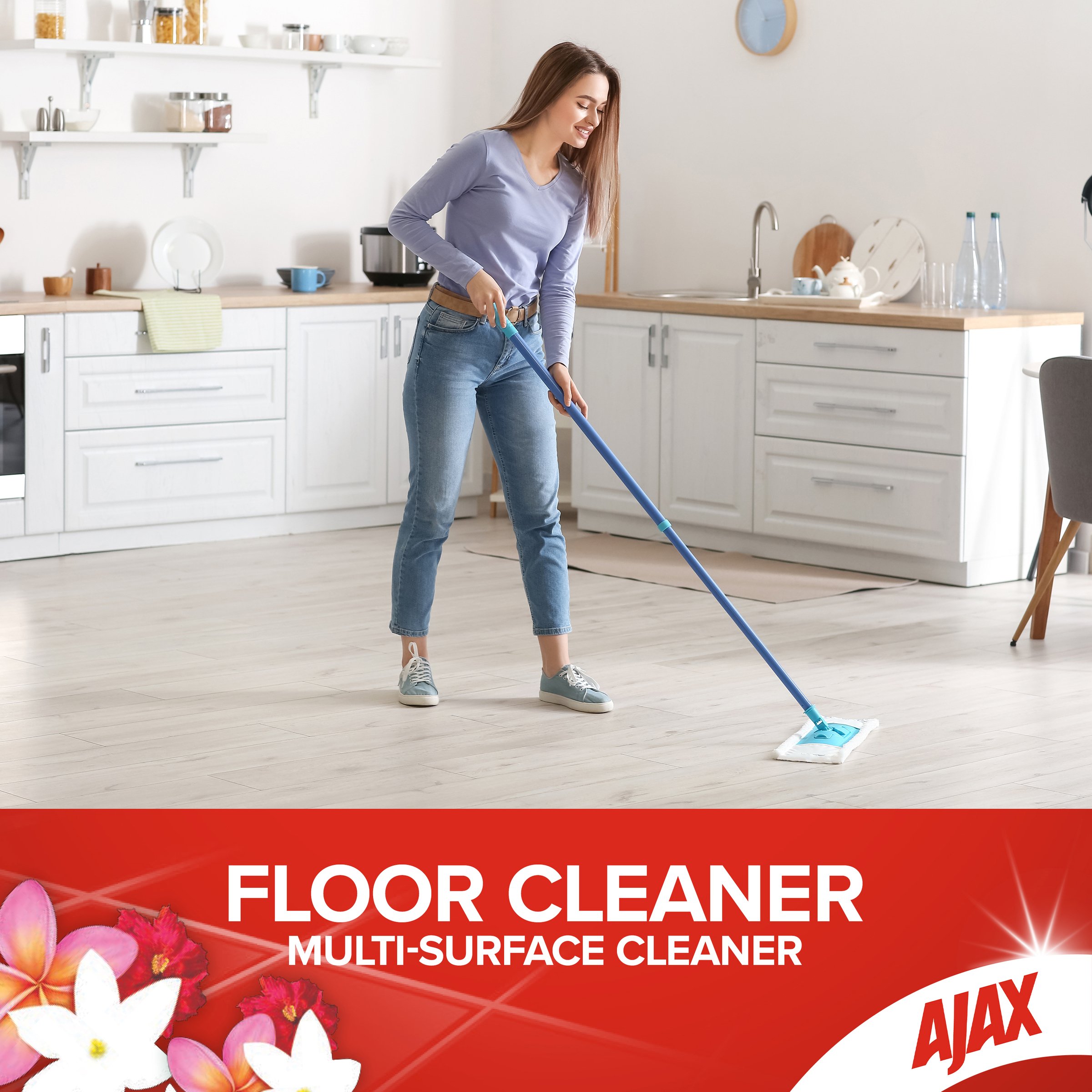 Ajax Multi Surface Floor Cleaner Tropical Breeze 750ml - Image 7