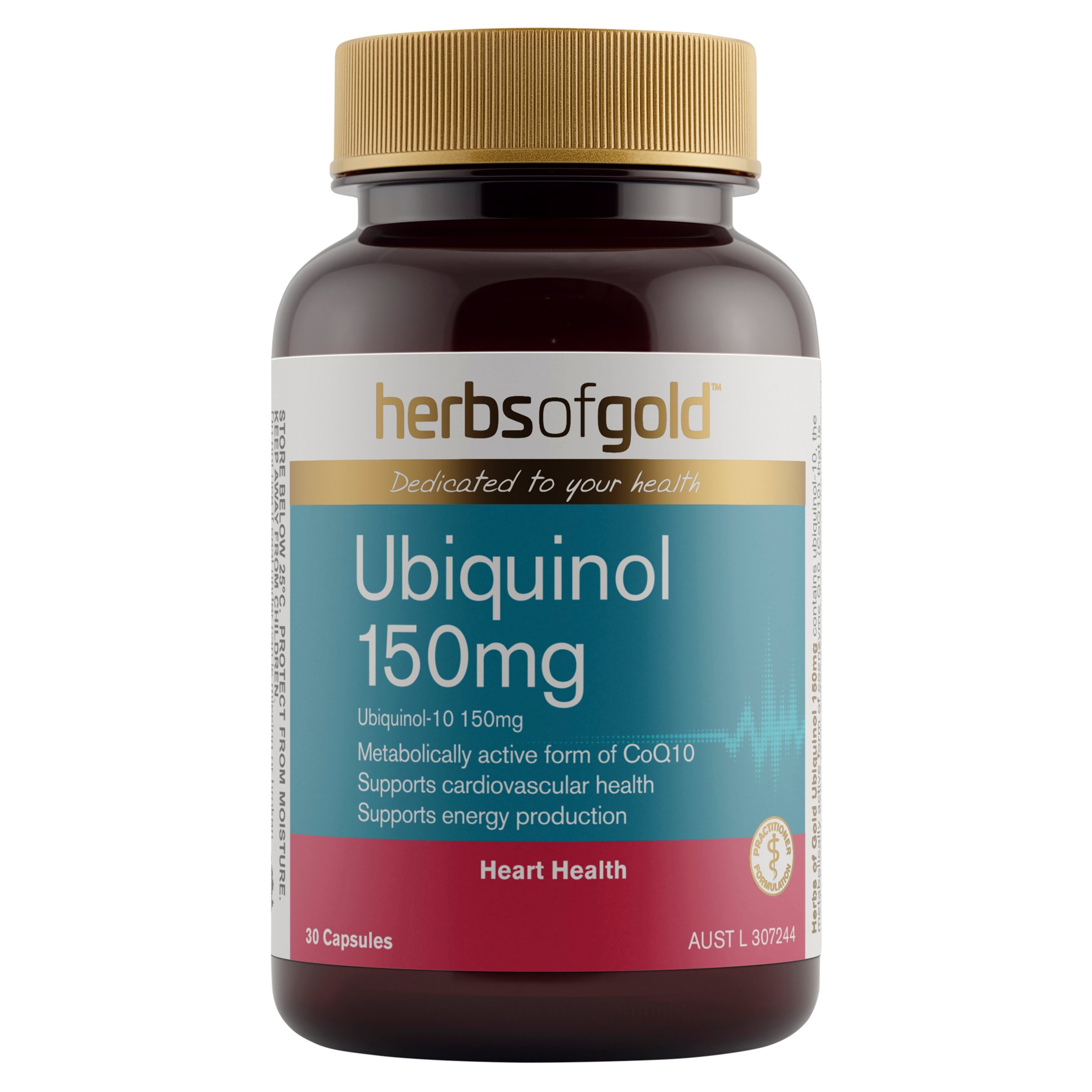 Herbs of Gold Ubiquinol 150mg - 30 capsules - Image 1