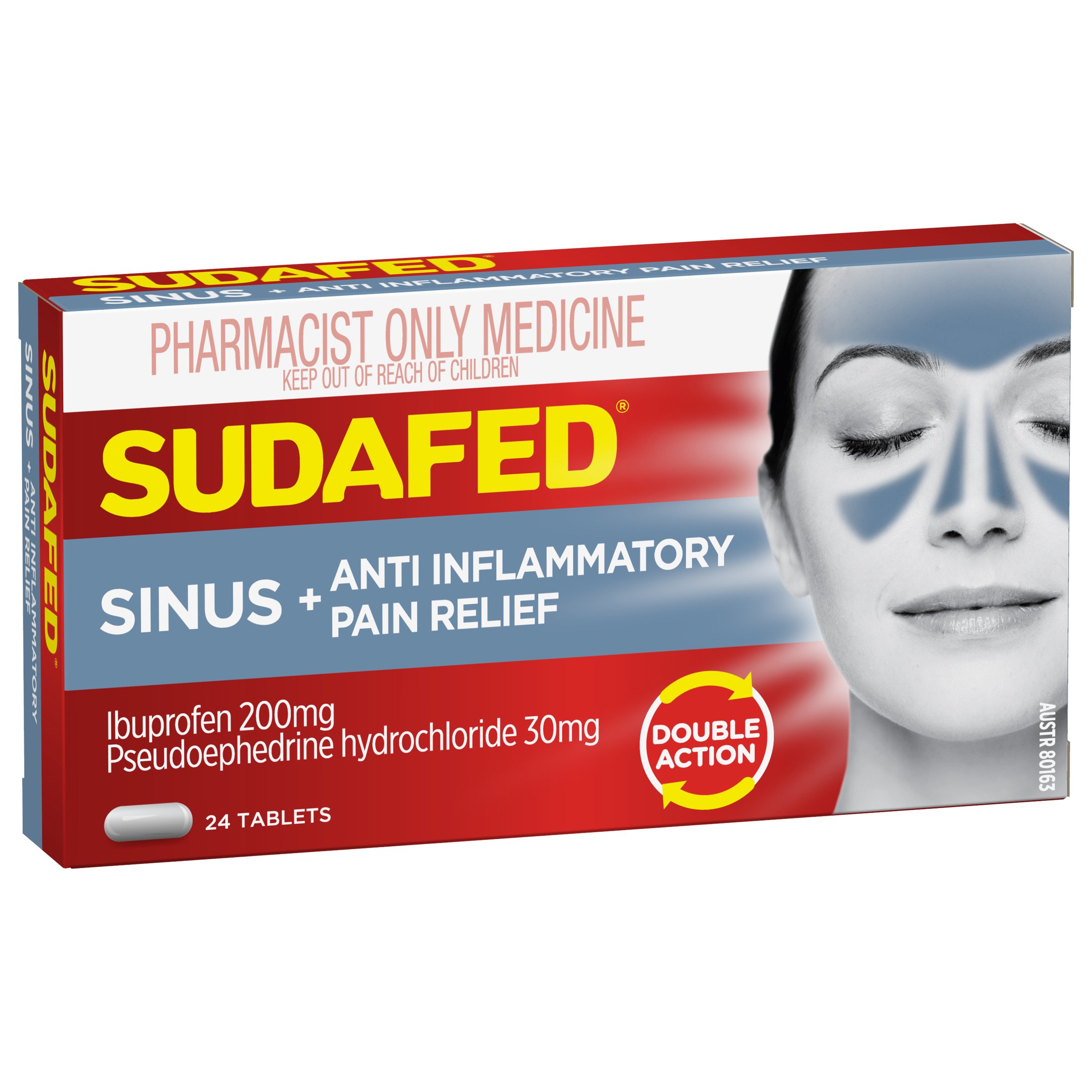 Sudafed PSE Double Action Sinus + Anti-Inflammatory 24 tablets - Image 4