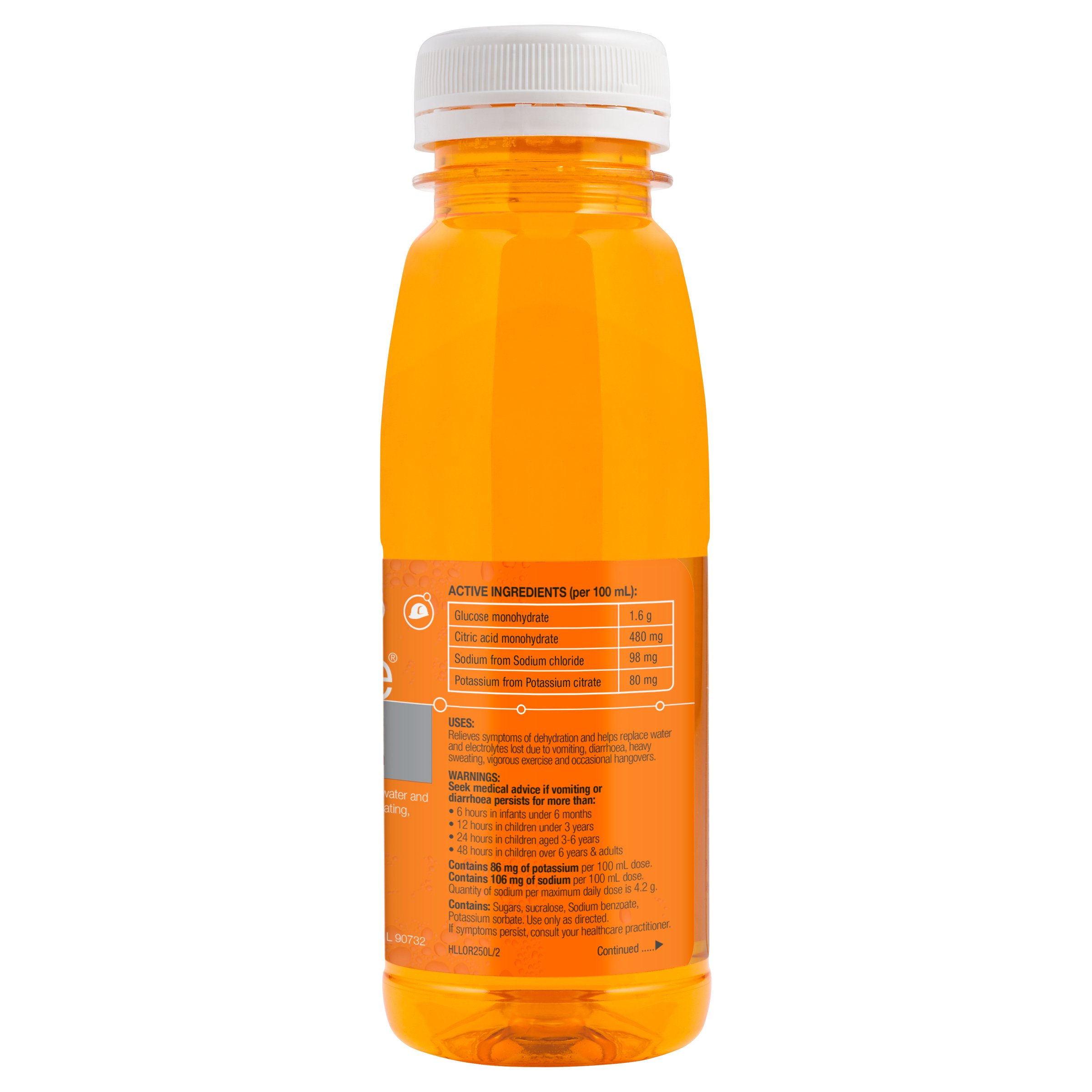 Hydralyte Ready to Use Liquid Orange Flavoured 250ml - Image 2