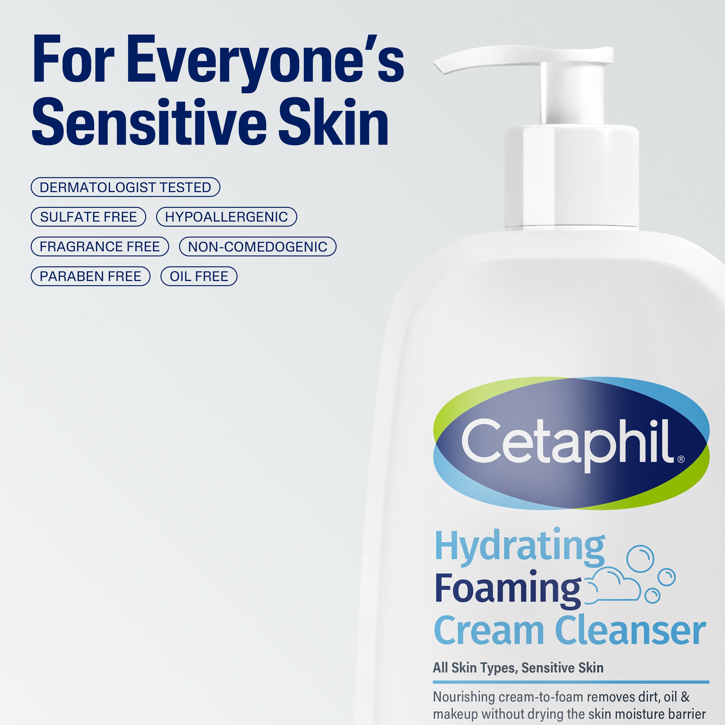 Cetaphil Hydrating Foaming Cream Cleanser 236ml - Image 3