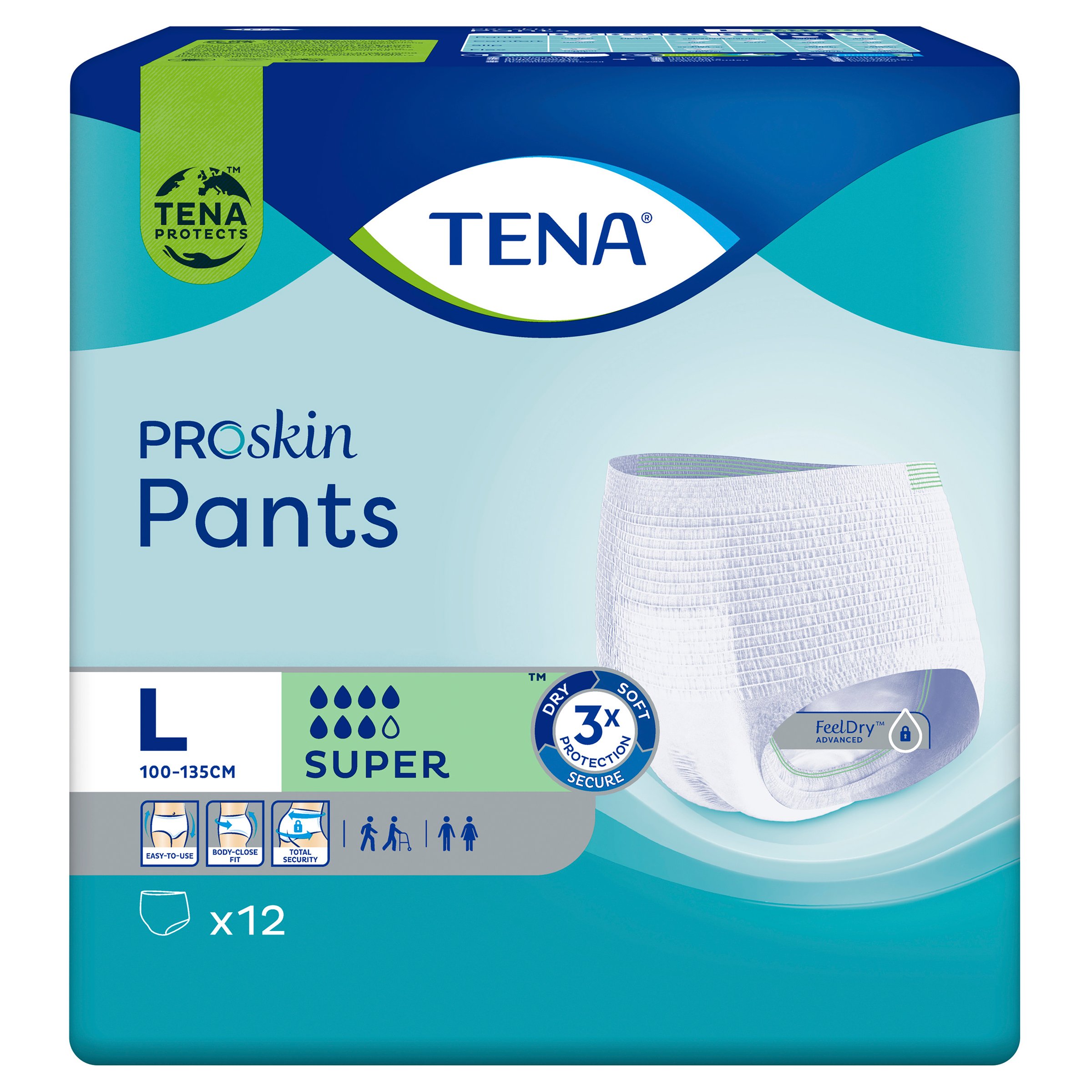 Tena Pants Super ProSkin Large 12 pack - Image 1