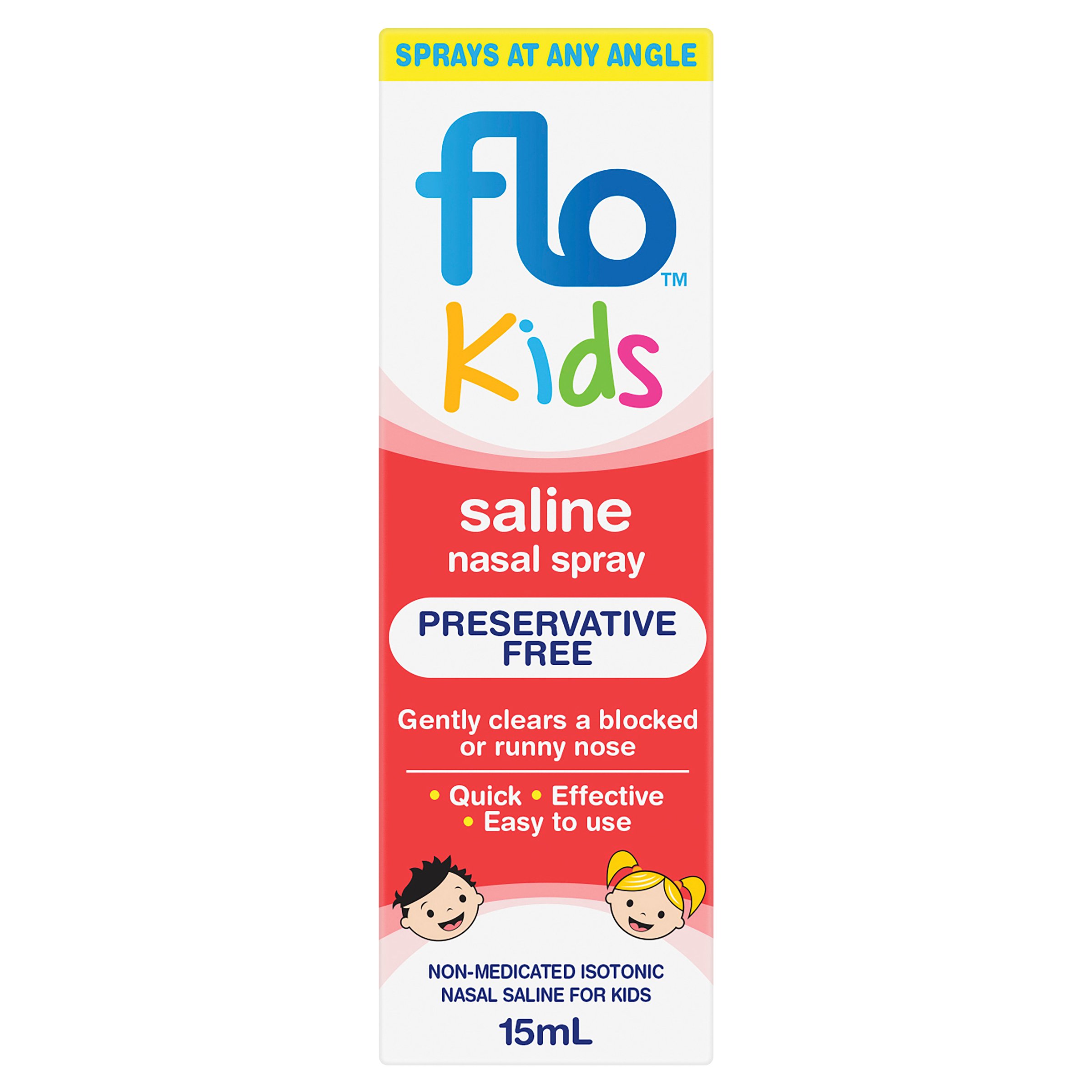 FLO Kids Saline Nasal Spray 15ml - Image 1