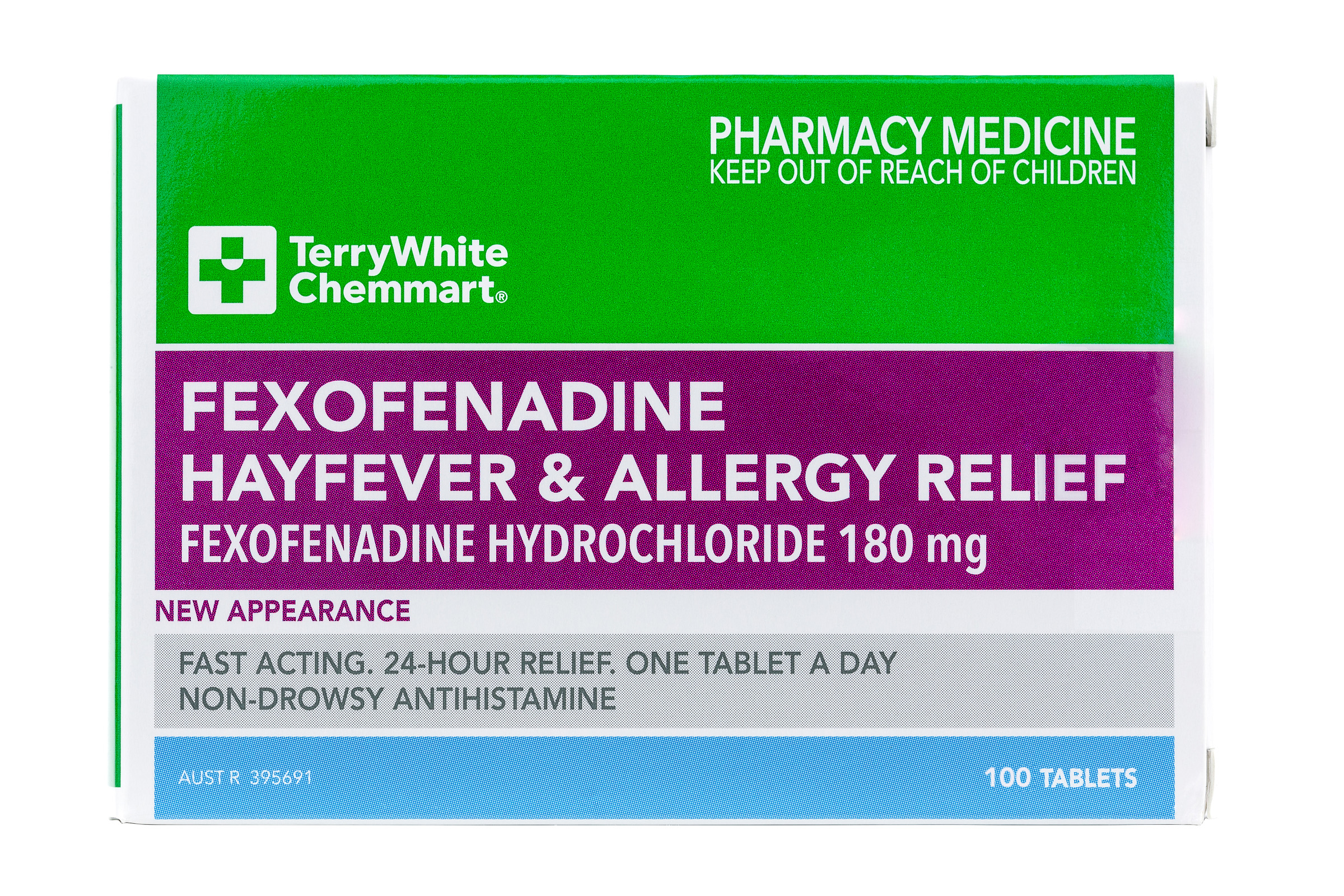 TerryWhite Chemmart Fexofenadine 180mg - 100 tablets