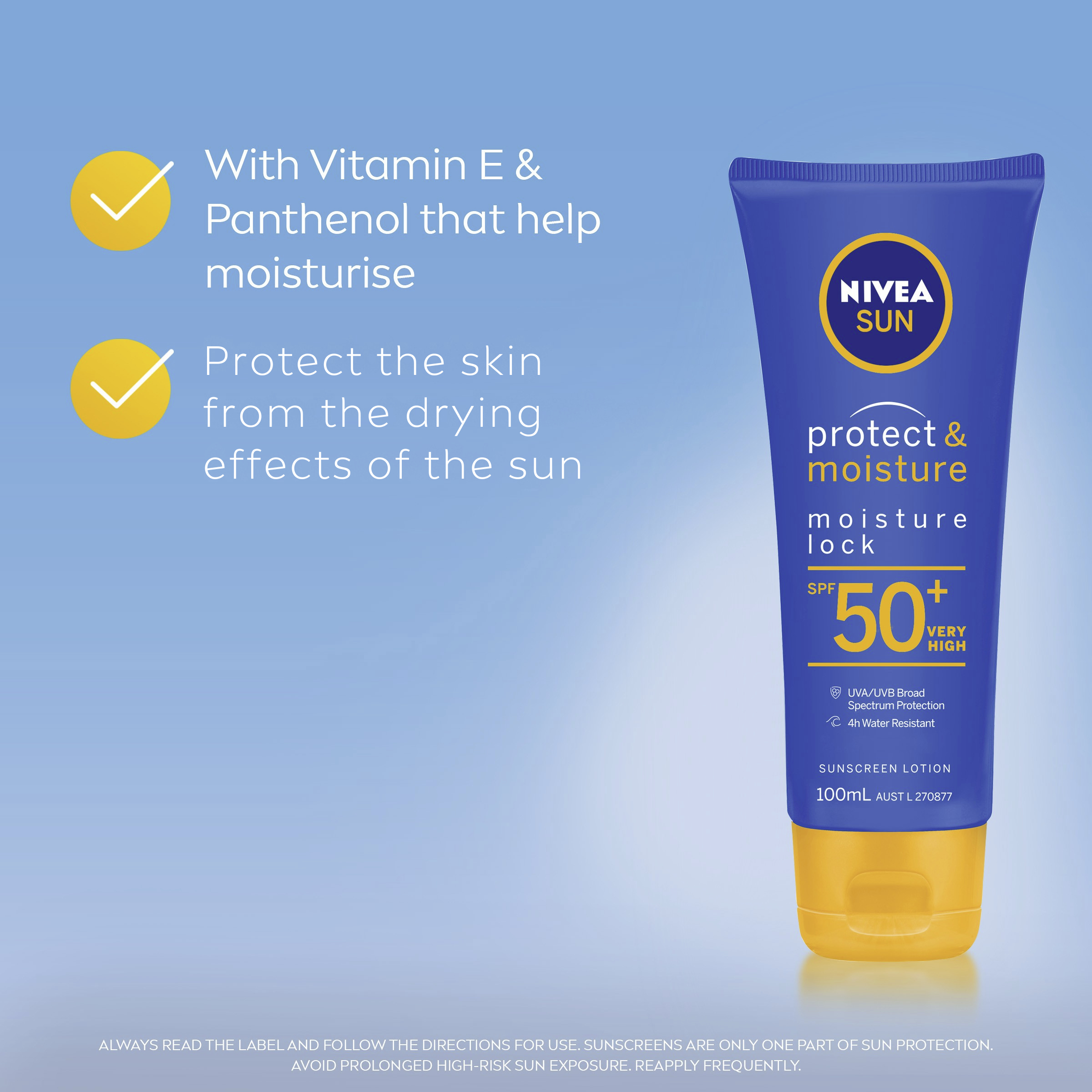 Nivea Sun Protect & Moisture Lotion SPF50+ - 100ml - Image 6