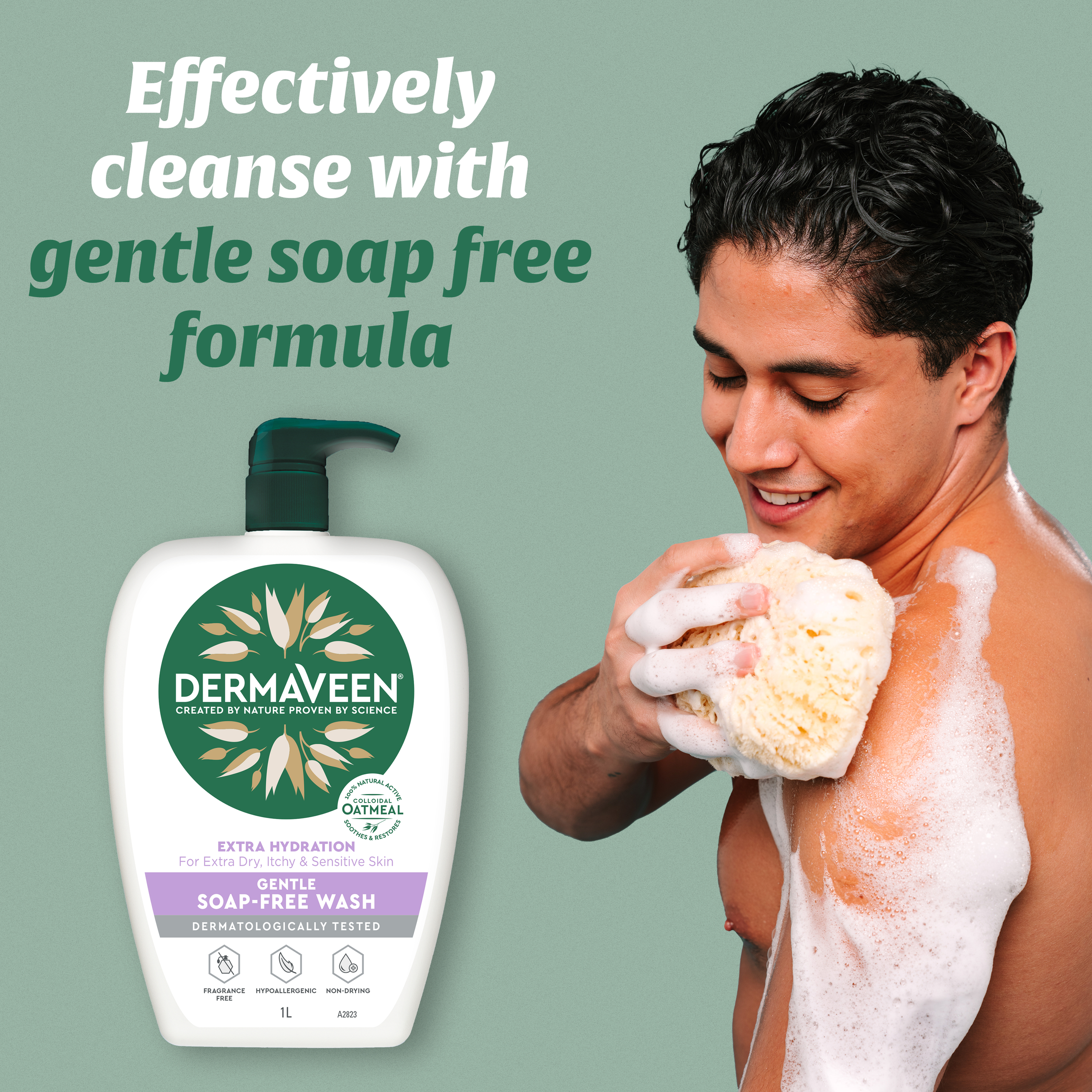 DermaVeen Extra Hydration Soap Free Wash 1 litre - Image 3