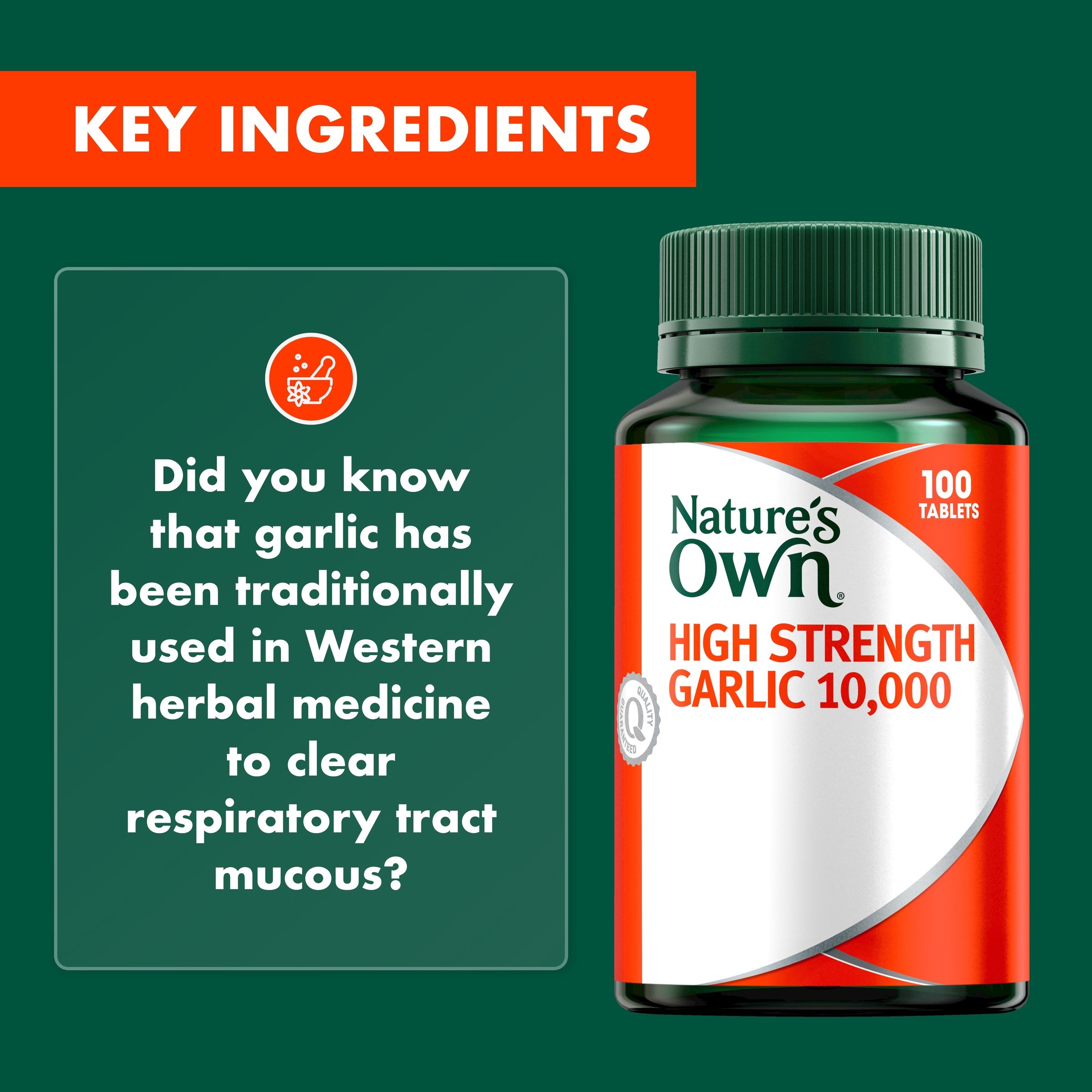 Nature's Own High Strength Garlic 10,000mg - 100 tablets - Image 10