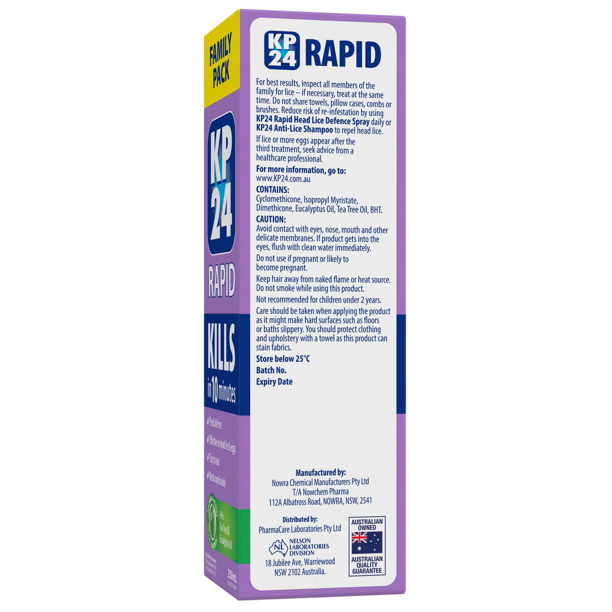 KP24 Rapid Head Lice Family Pack with Comb 1 pack - Image 4
