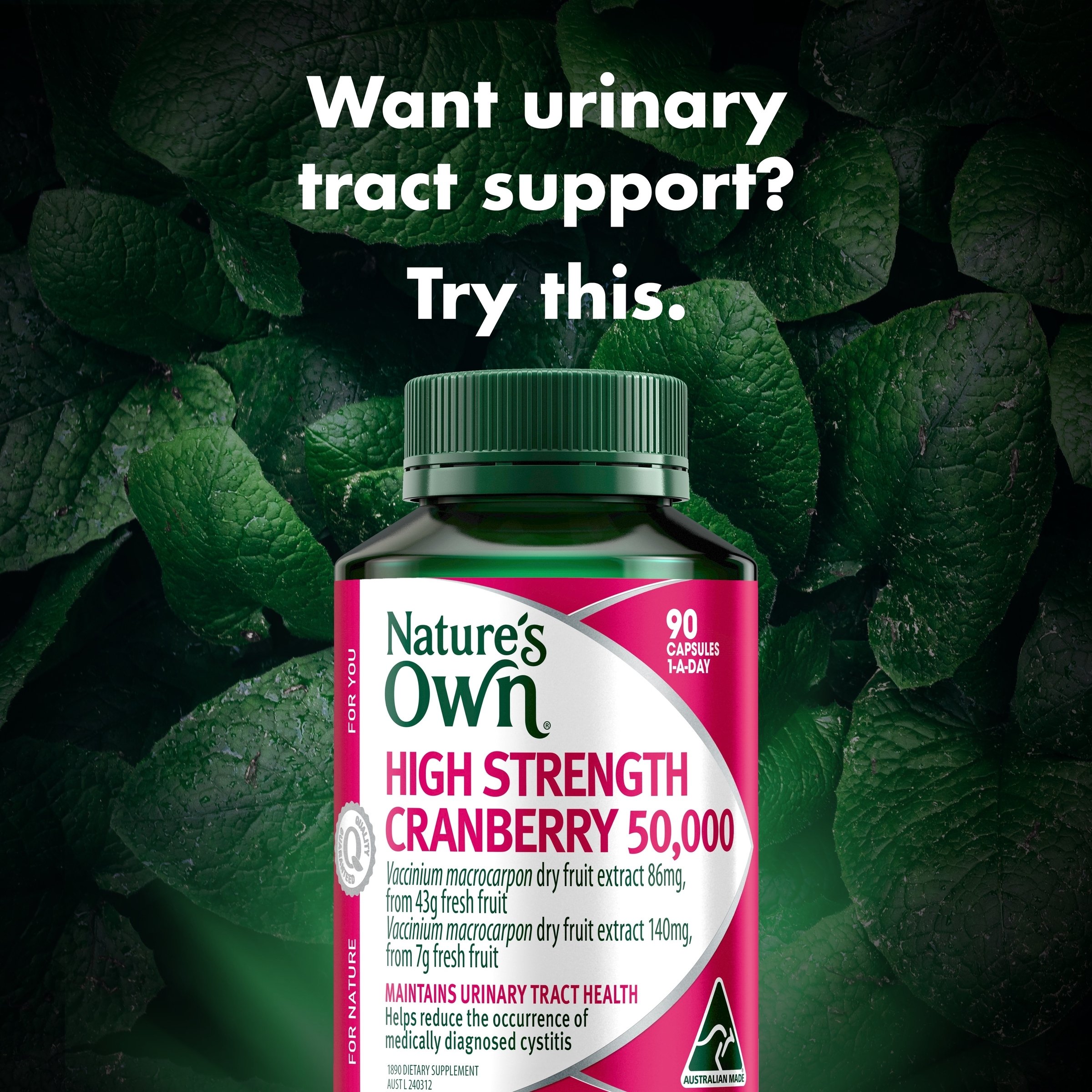 Nature's Own Cranberry 50,000mg - 90 capsules - Image 7