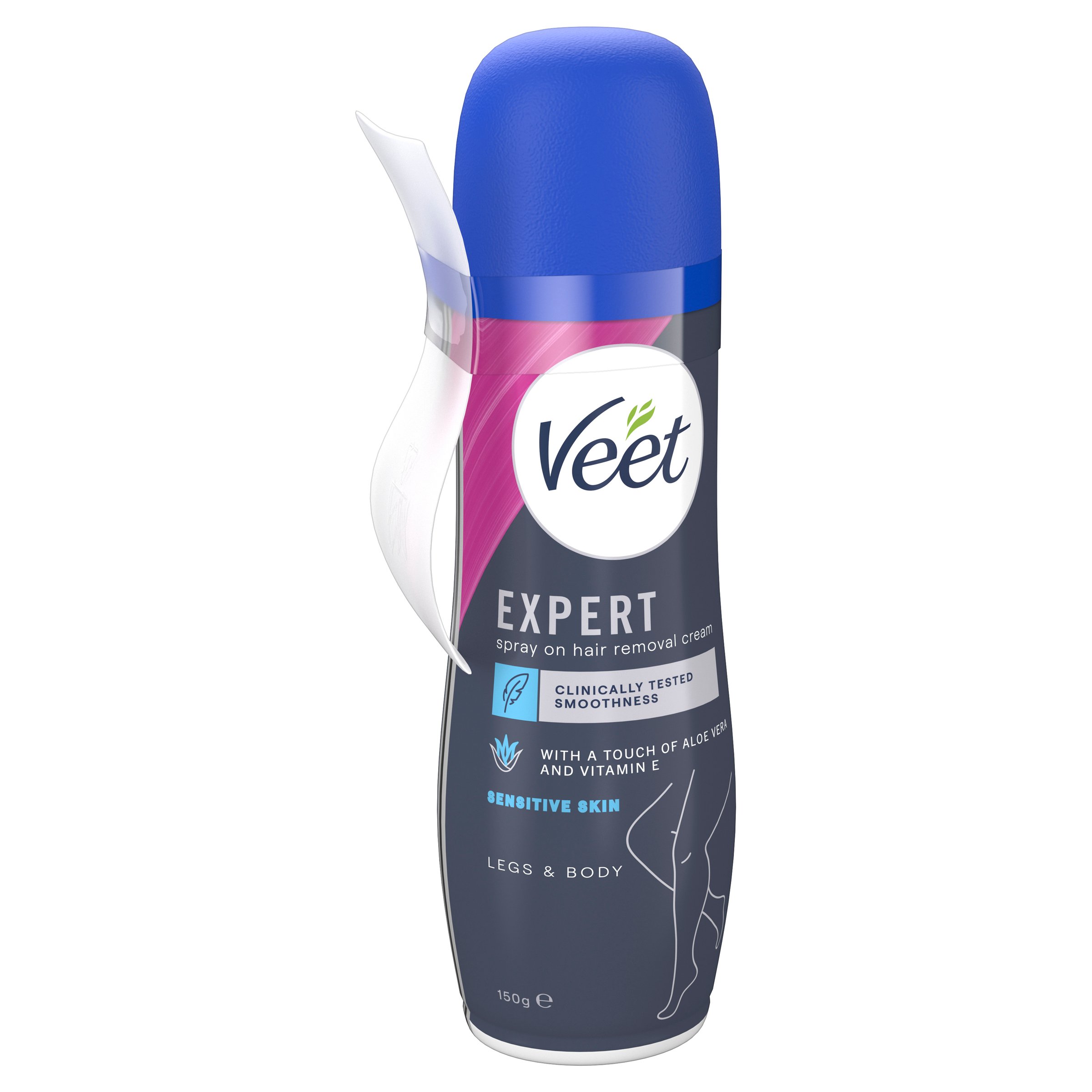 Veet Spray On Hair Remover Cream Sensitive Skin 150ml - Image 3