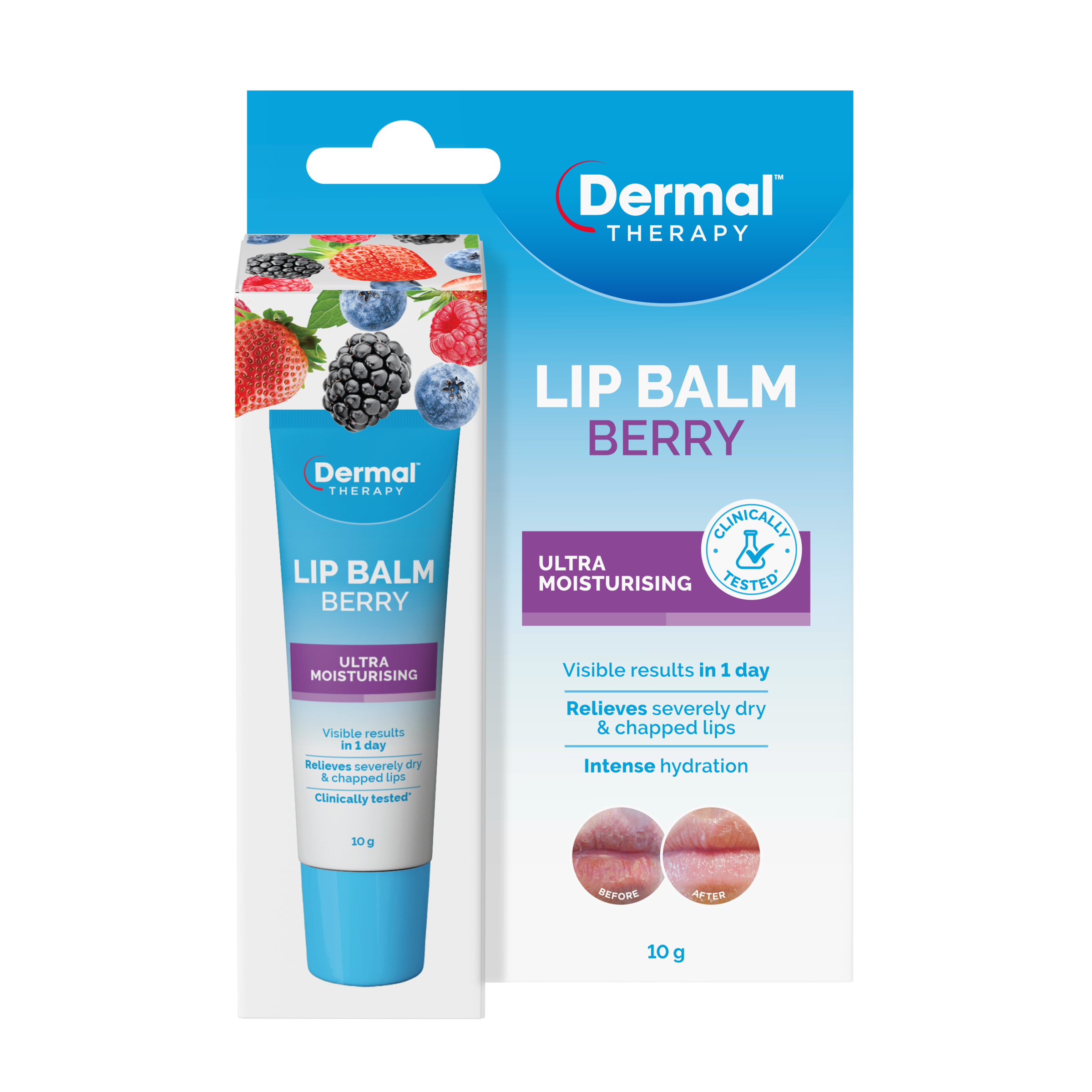 Dermal Therapy Lip Balm Berry 10g - Image 1