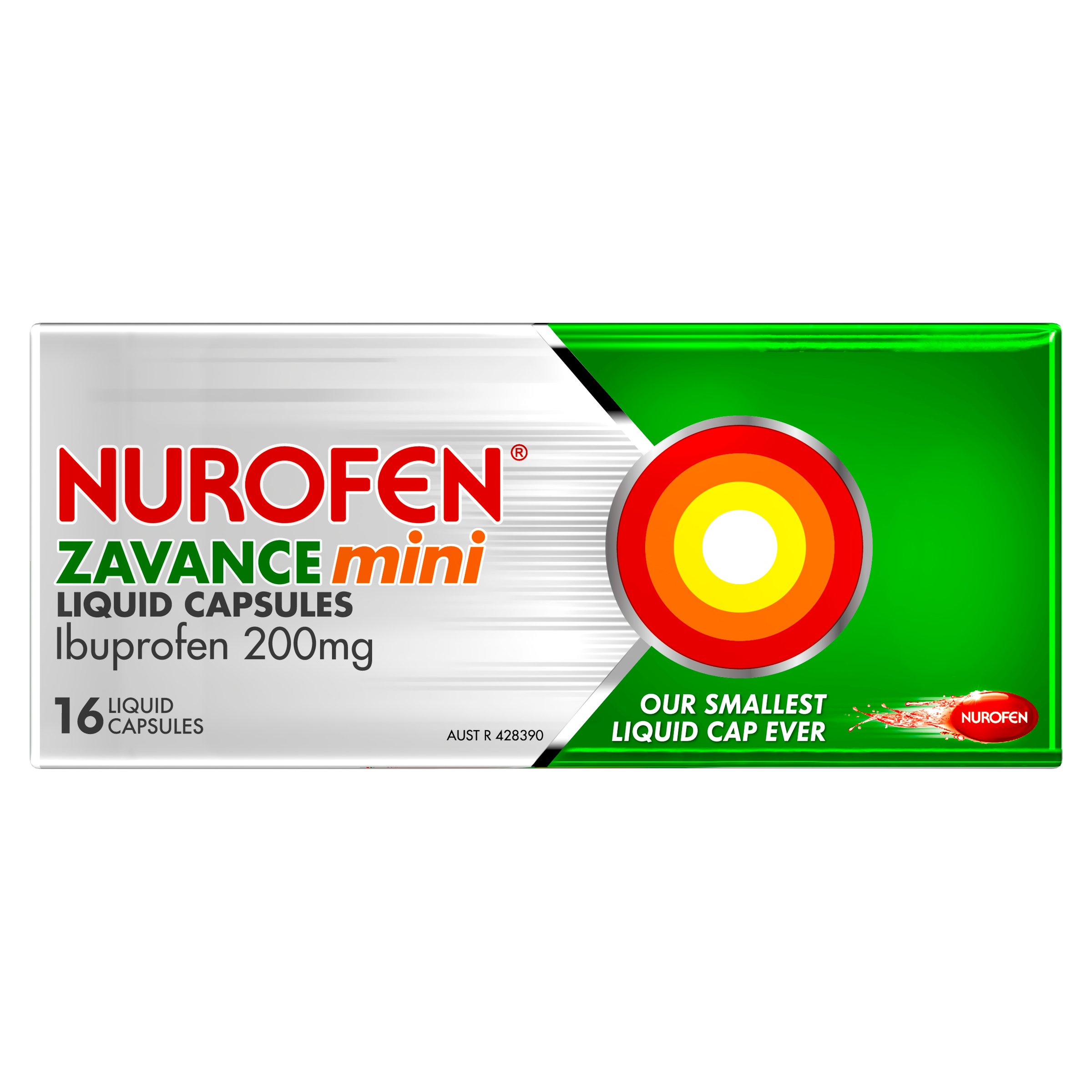 Nurofen Zavance Mini 16 liquid capsules - Image 1