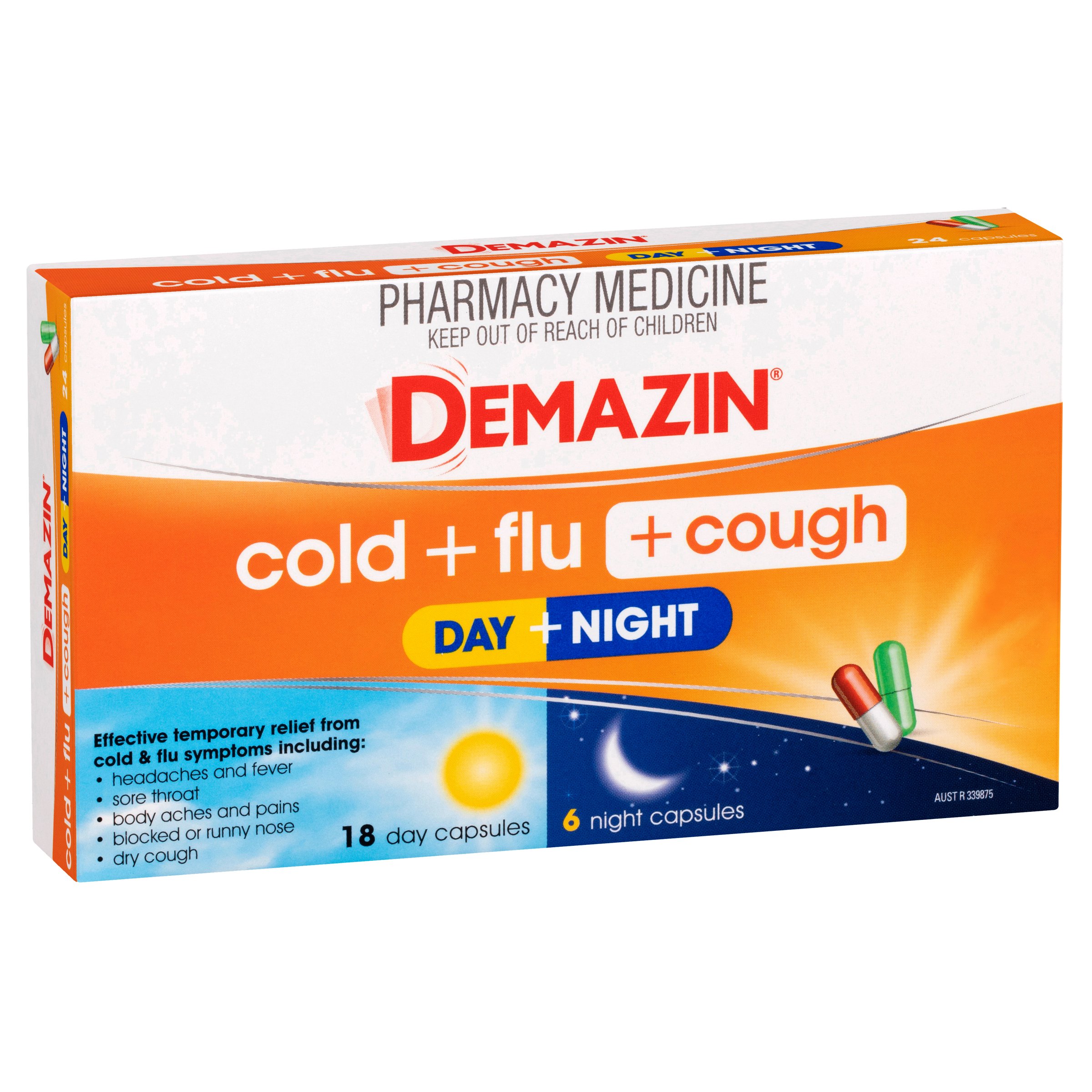 Demazin Cold & Flu + Cough Day/Night 24 capsules - Image 8