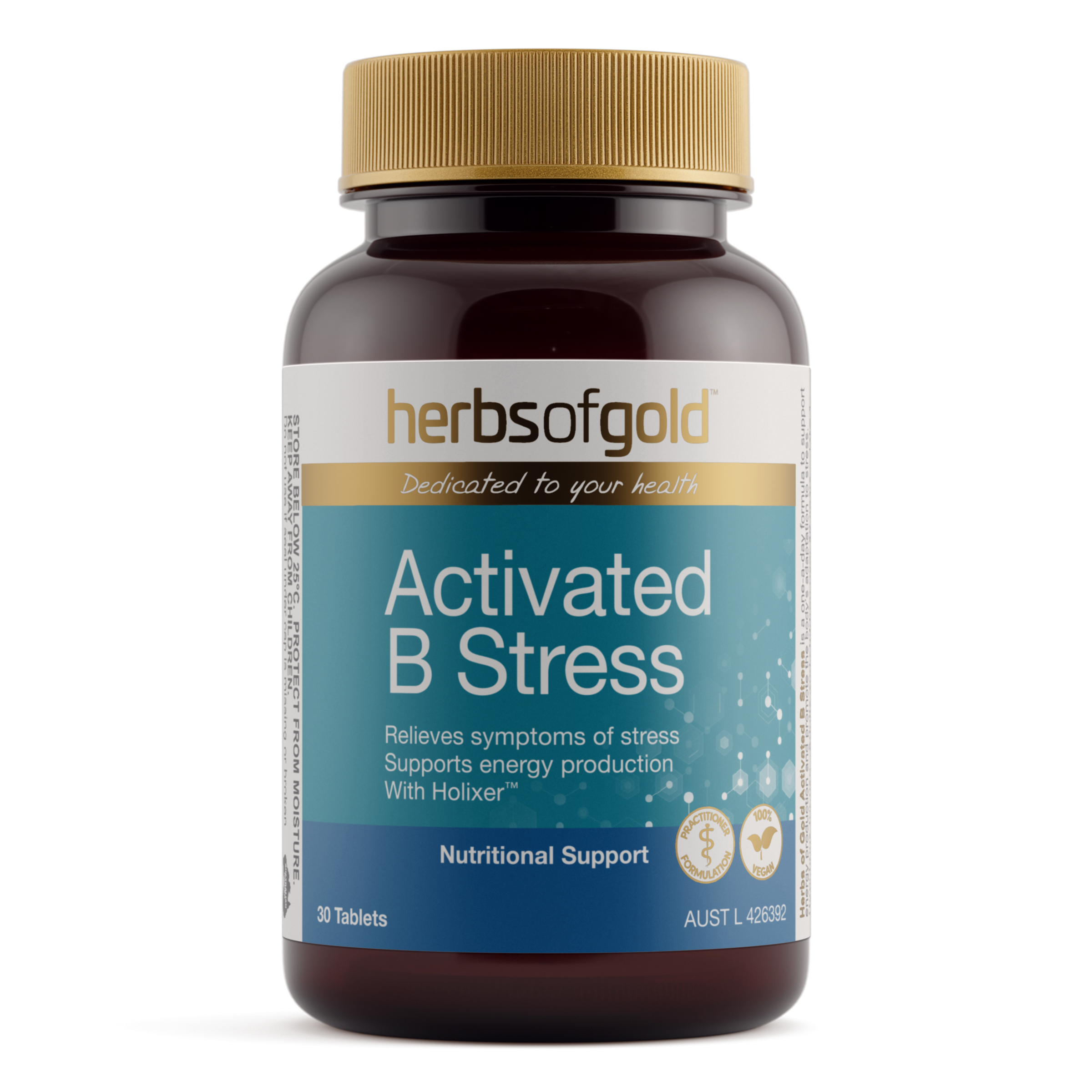 Herbs of Gold Activated B Stress 30 tablets - Image 1