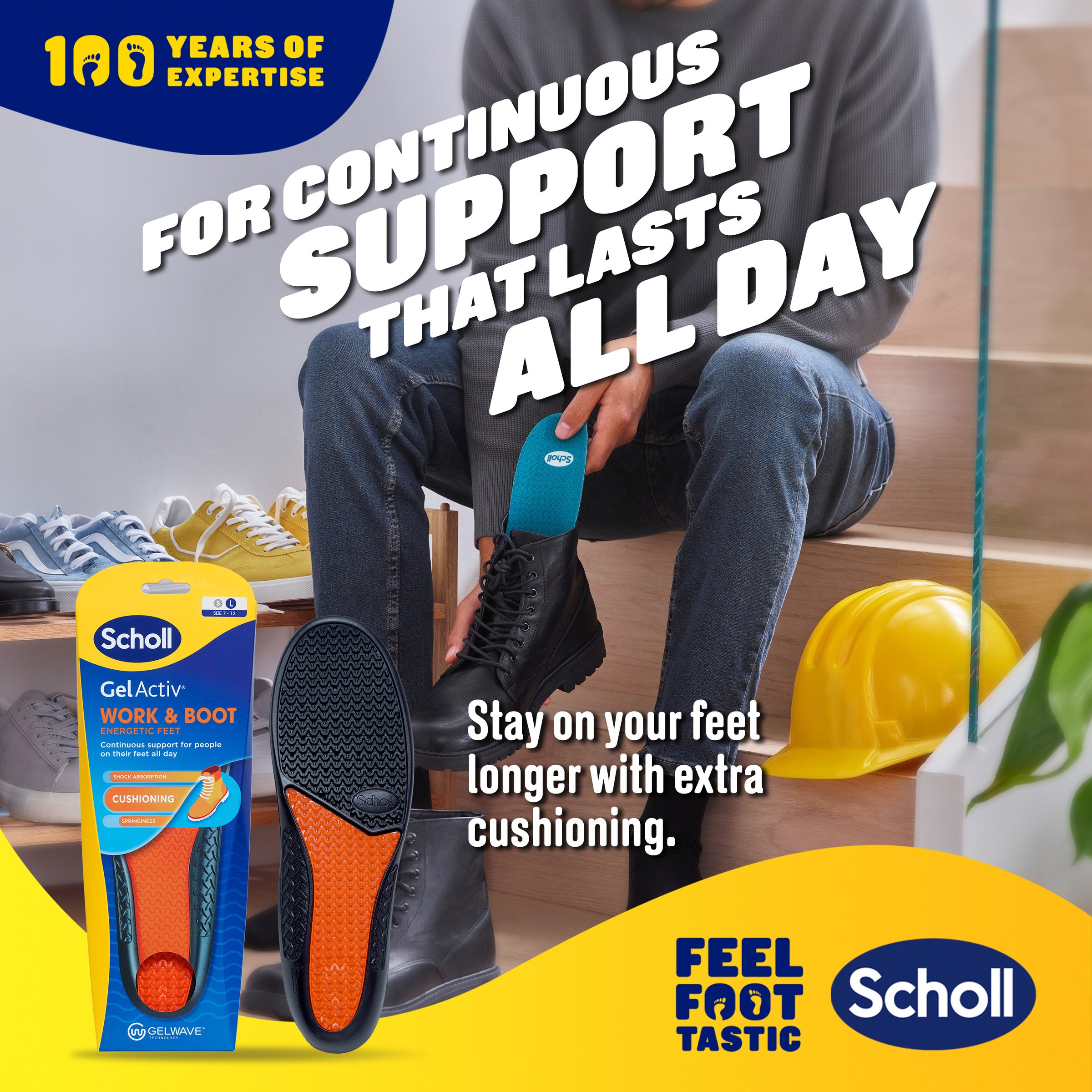 Scholl Gel Activ Insole Work & Boot Large 1 each - Image 11