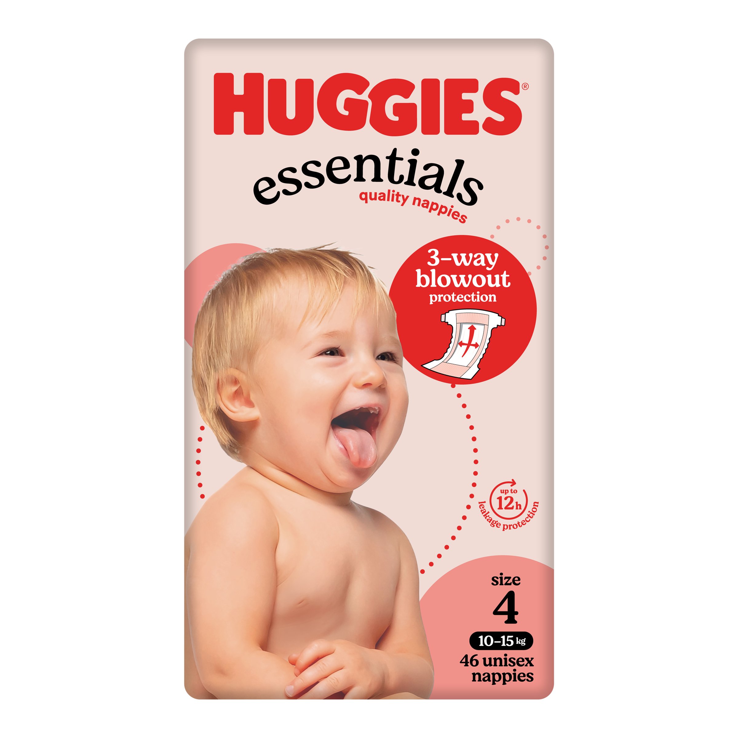 Huggies Nappies Essentials Toddler 46 pack - Image 1