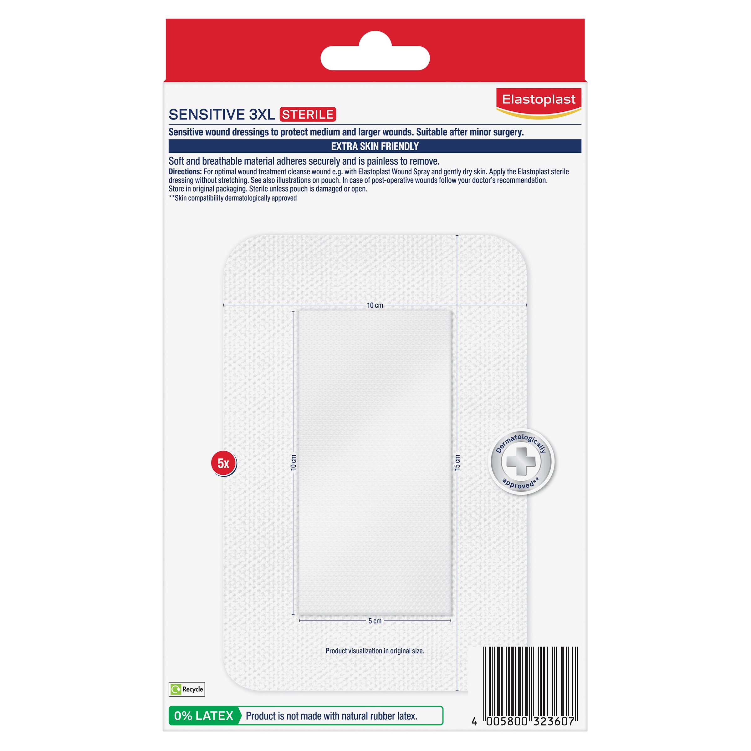 Elastoplast Sensitive 3XL 10cm X 15cm - 1 each - Image 2