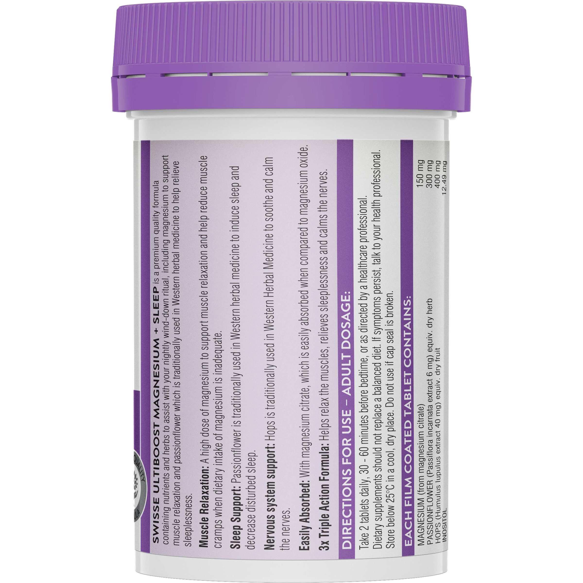 Swisse Ultiboost Magnesium + Sleep 60 tablets - Image 2