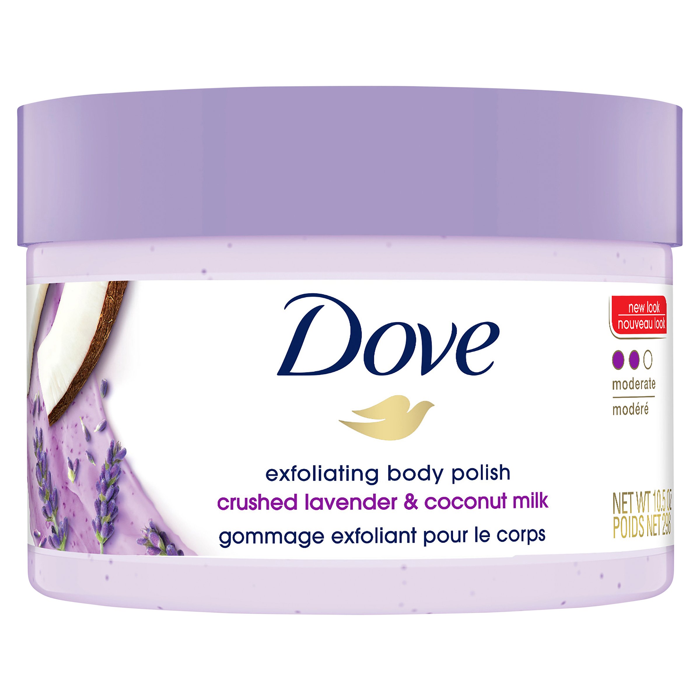 Dove Exfoliating Body Polish Crushed Lavender & Coconut Milk 298g - Image 1