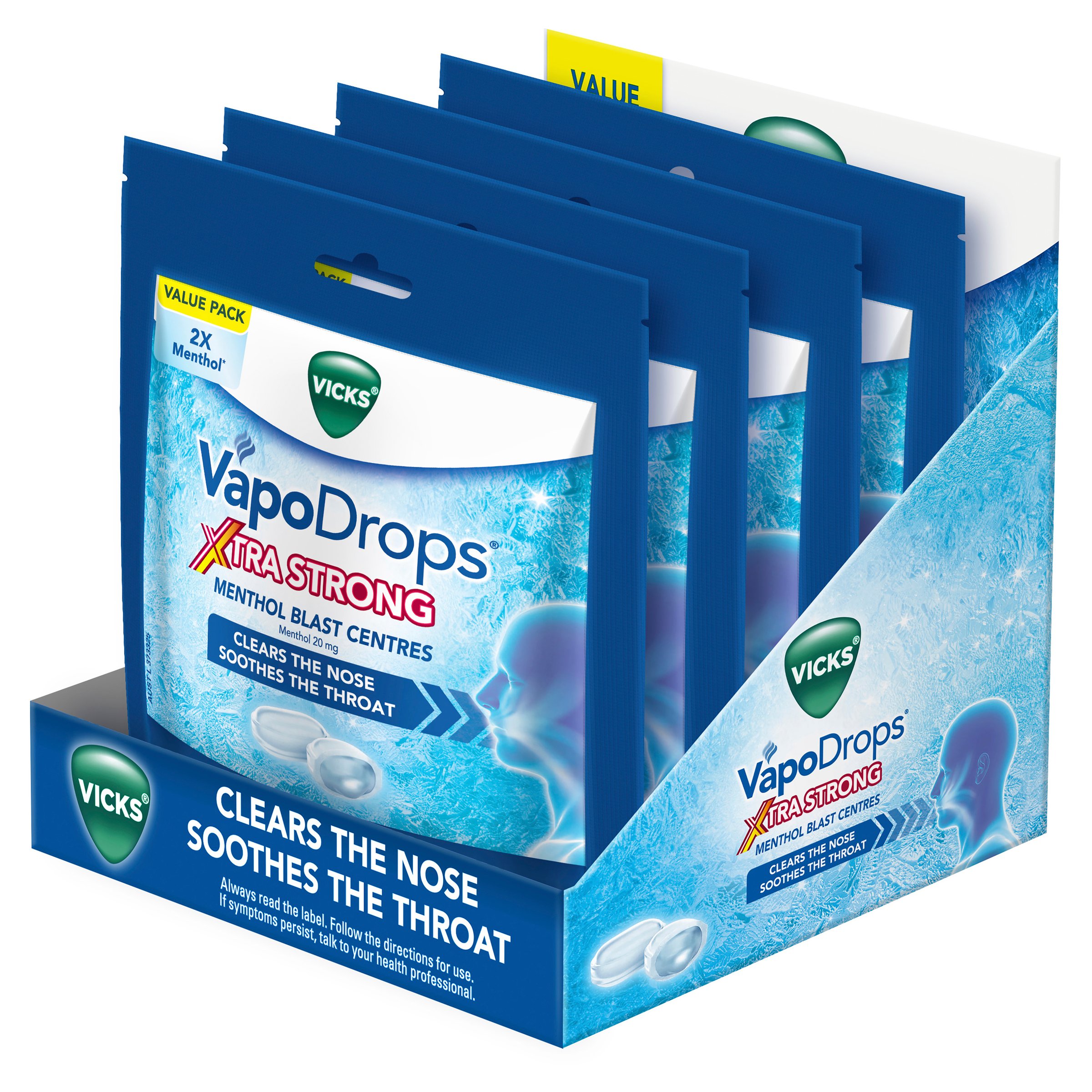 Vicks Extra Strong Menthol Blast Centers 30 lozenges - Image 6