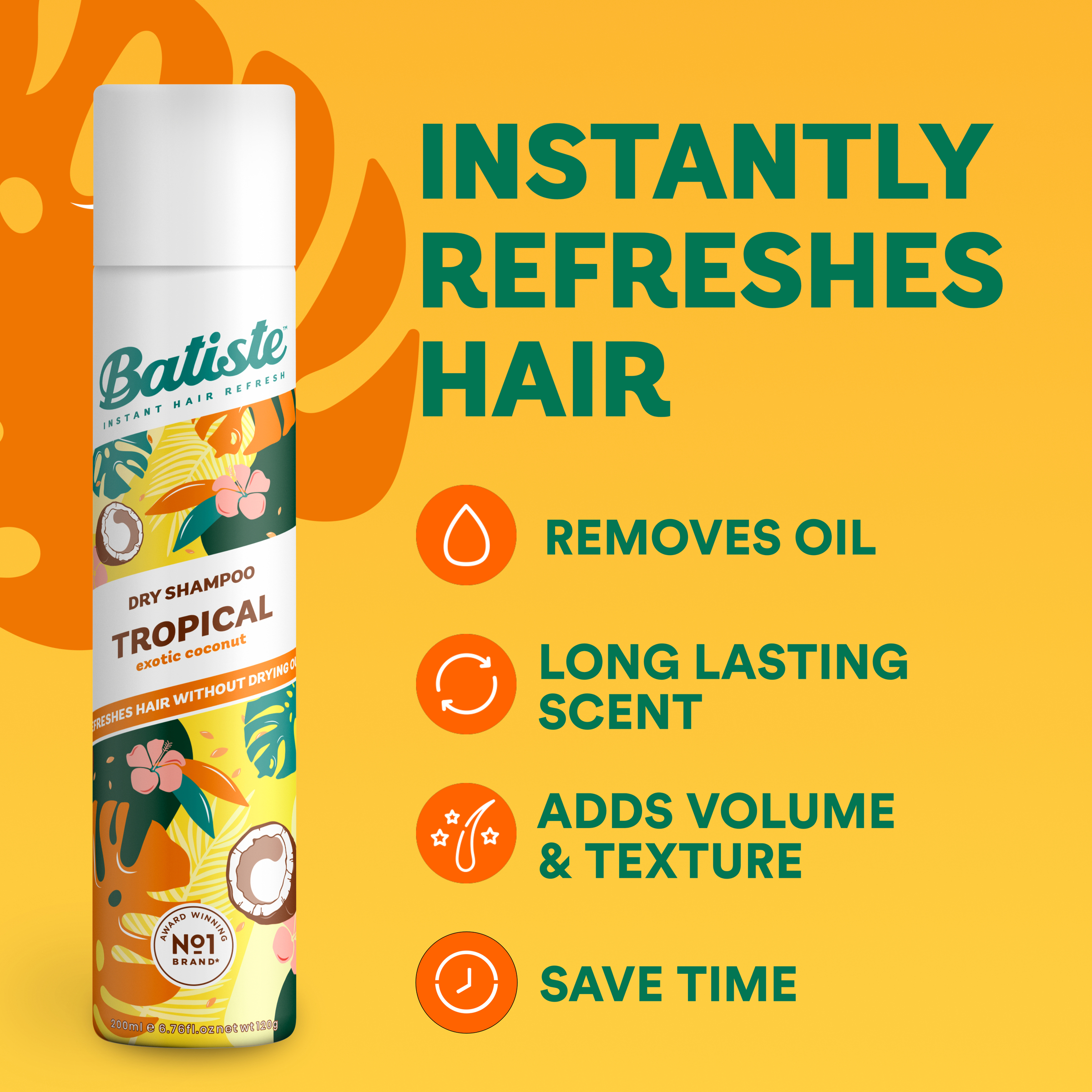 Batiste Dry Shampoo Tropical 200ml - Image 10