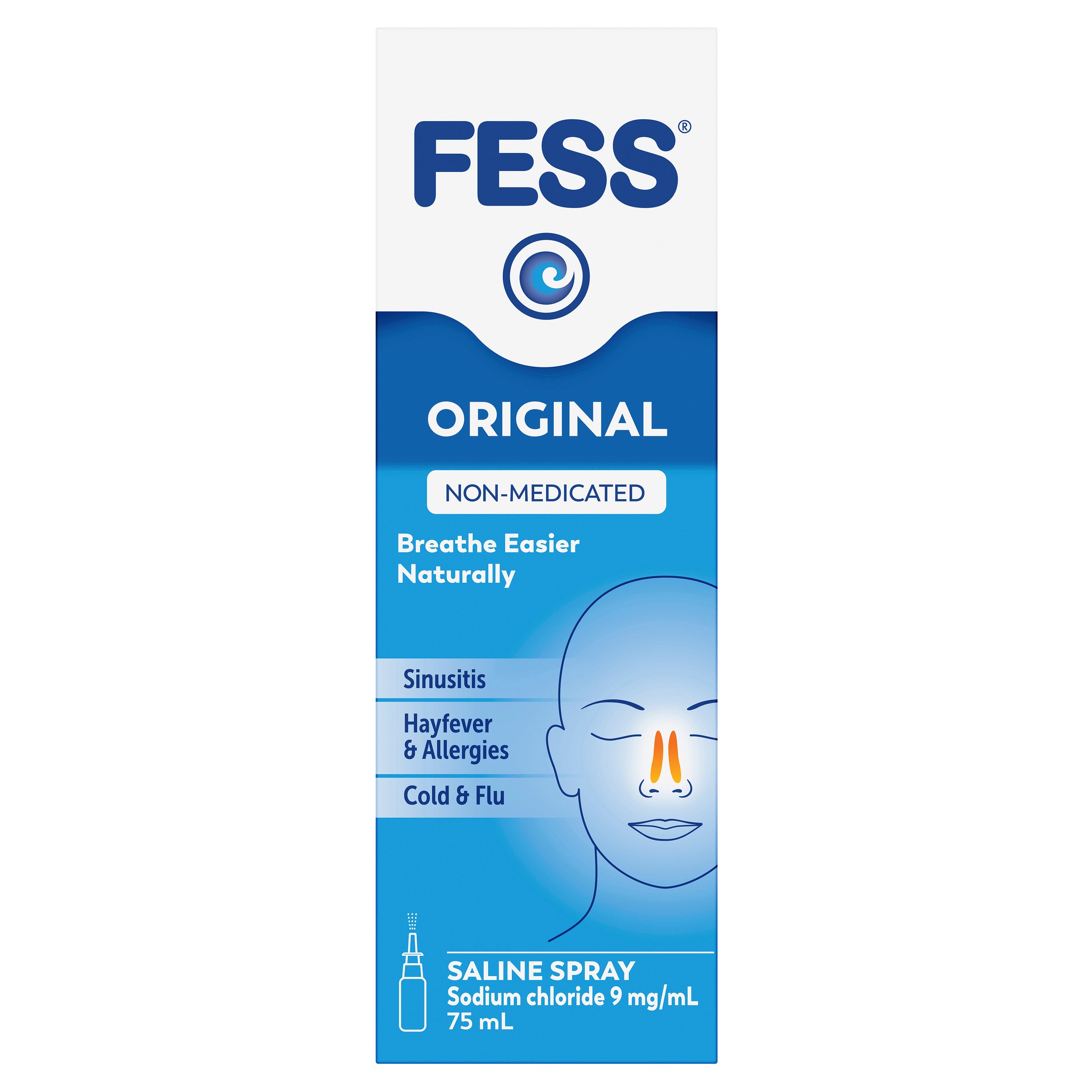Fess Saline Nasal Spray 75ml - Image 1