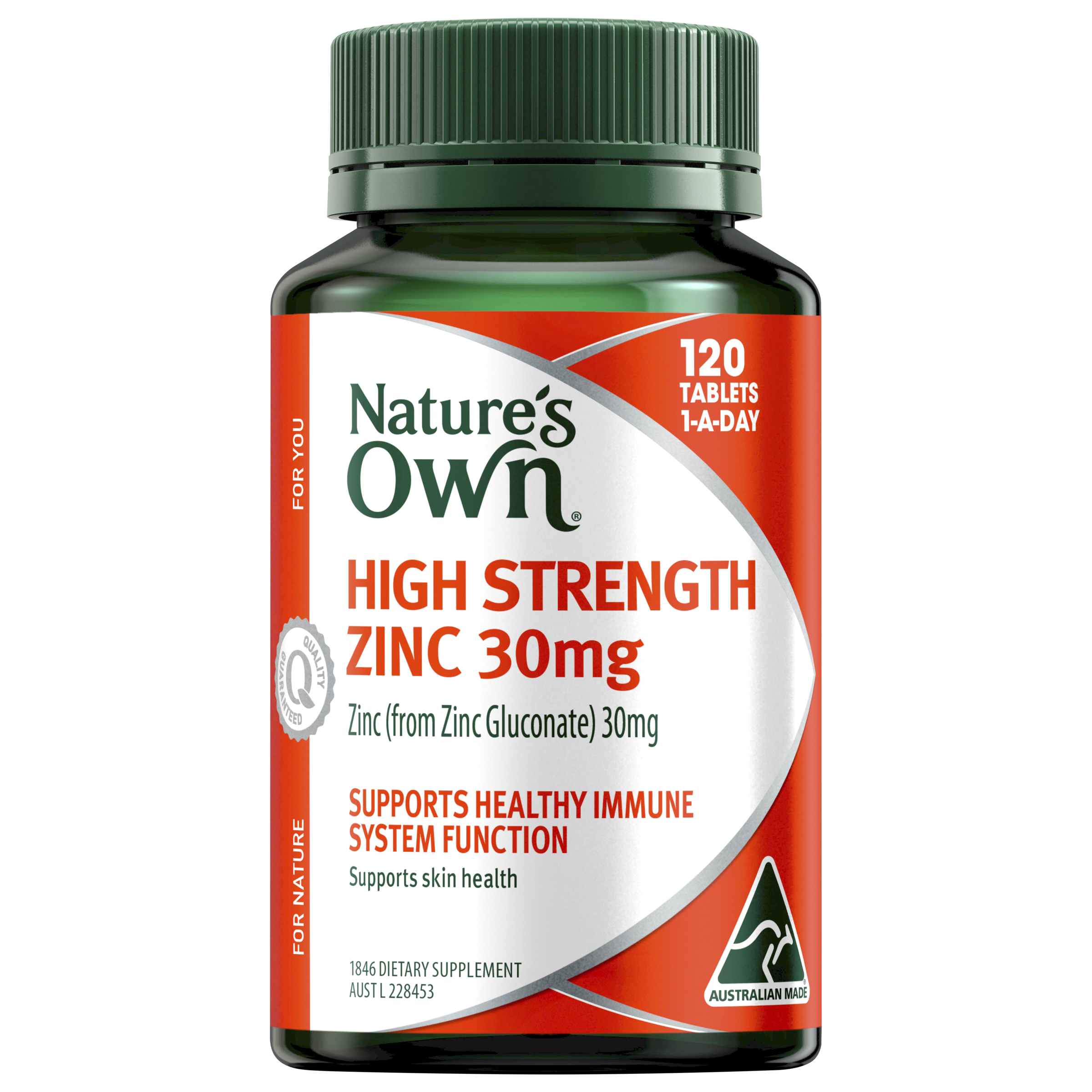 Nature's Own High Strength Zinc 30mg - 120 tablets - Image 1