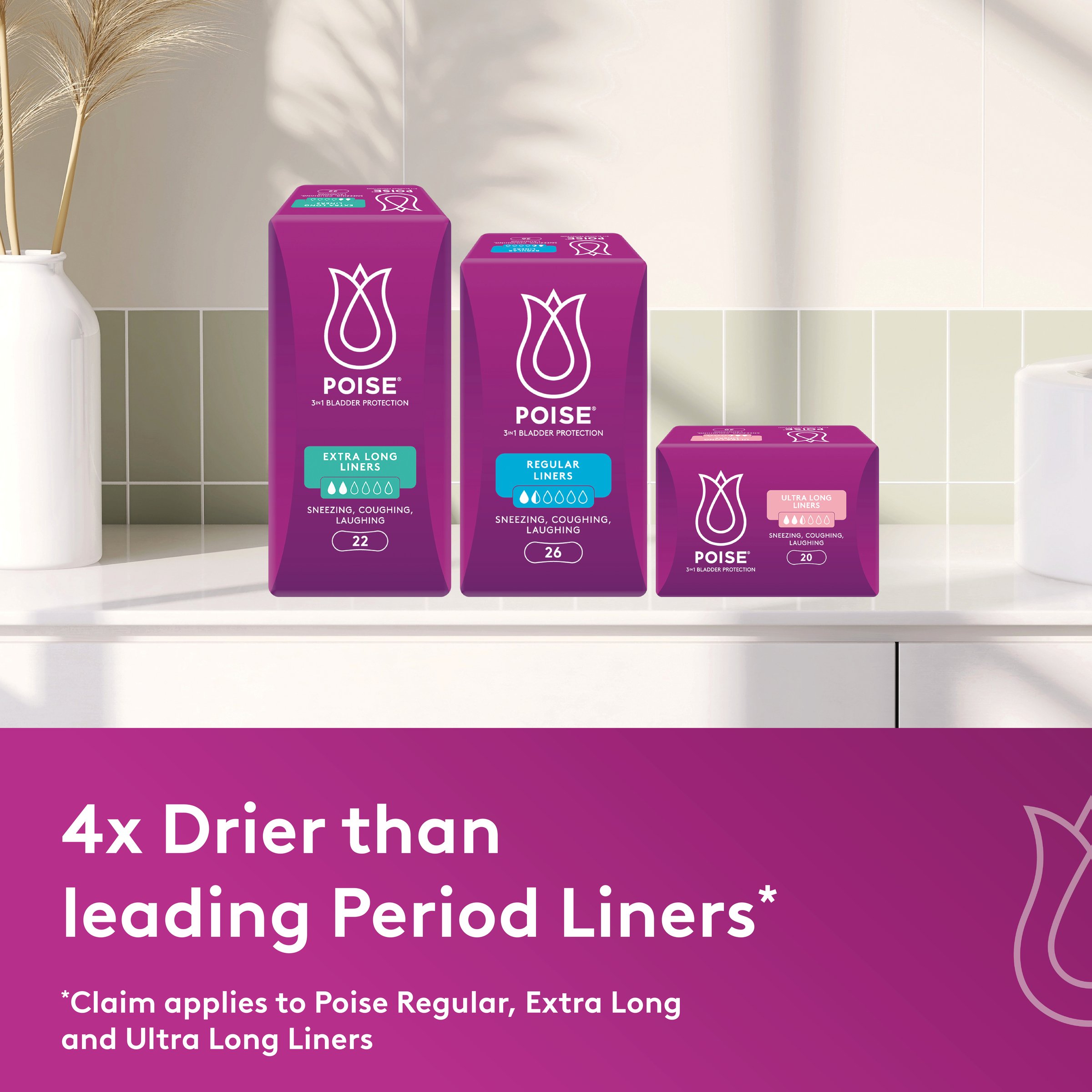 Poise Liners Regular 26 pack - Image 6
