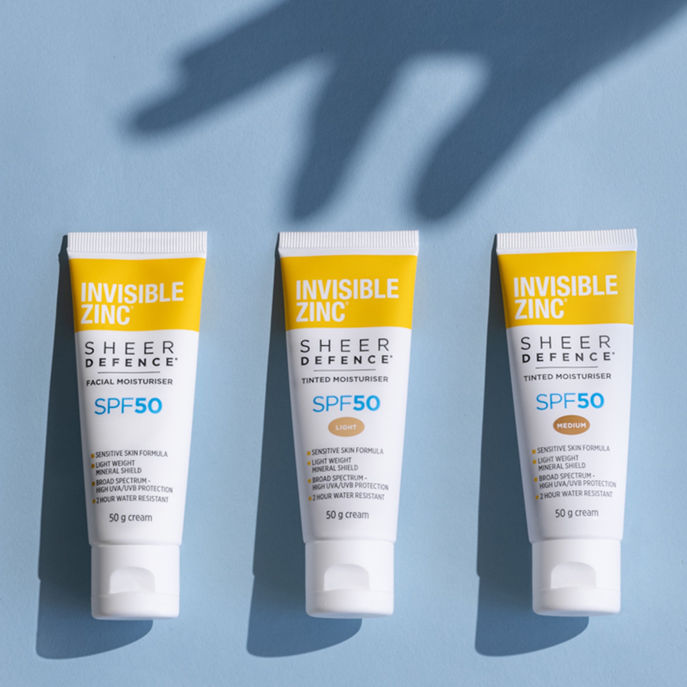 Invisible Zinc Sheer Defence Tinted Moisturiser Light SPF50 - 50g - Image 6