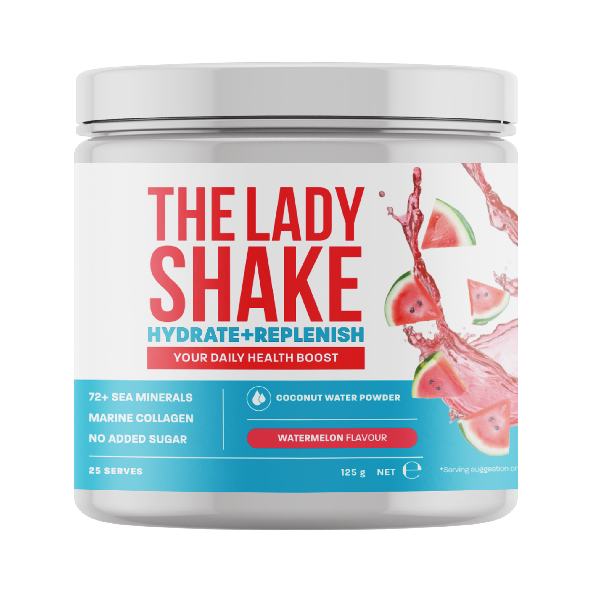 The Lady Shake Hydrate + Replenish Watermelon 125g - Image 1