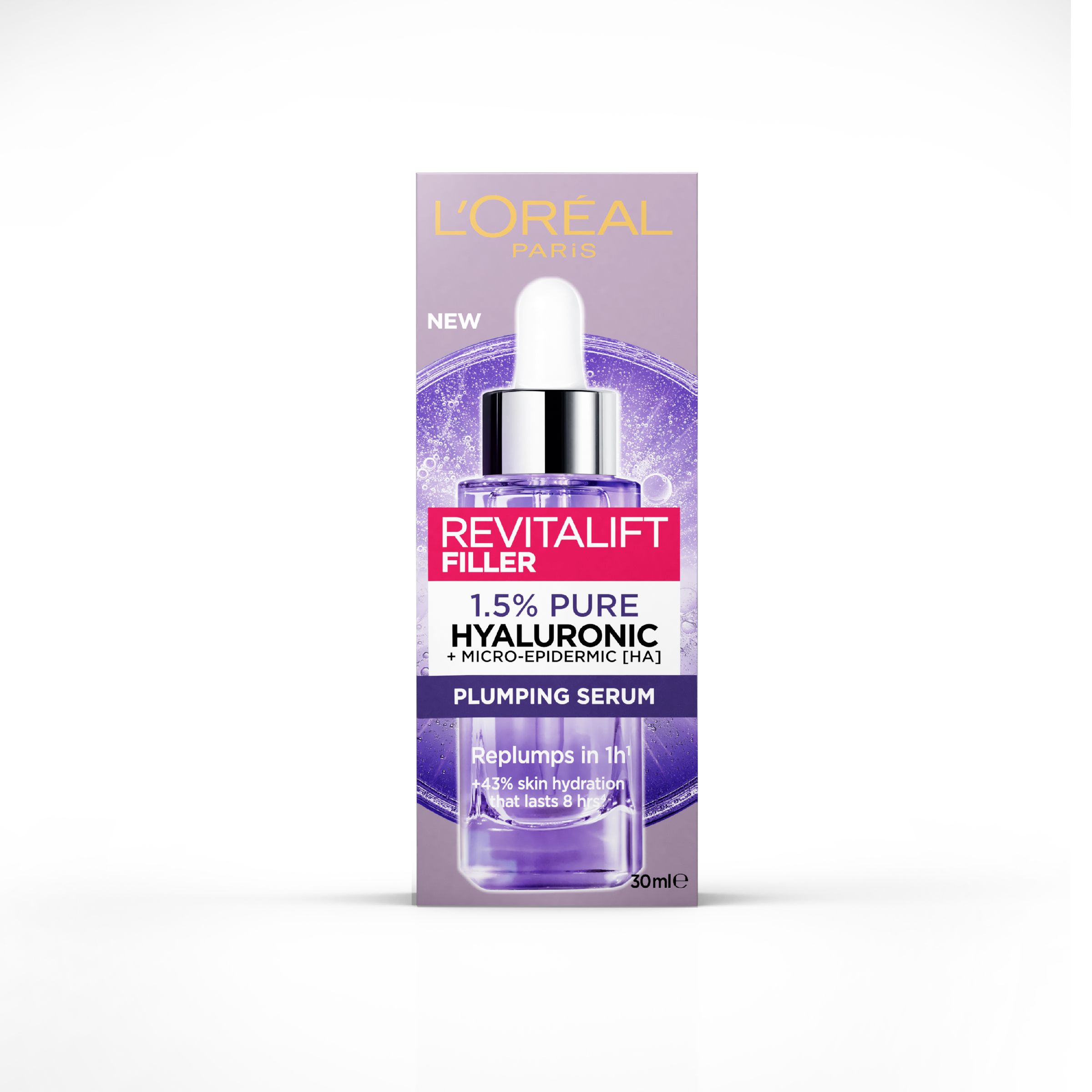 L'Oreal Paris Revitalift Filler 1.5% HA Anti-Wrinkle Serum 30ml - Image 2