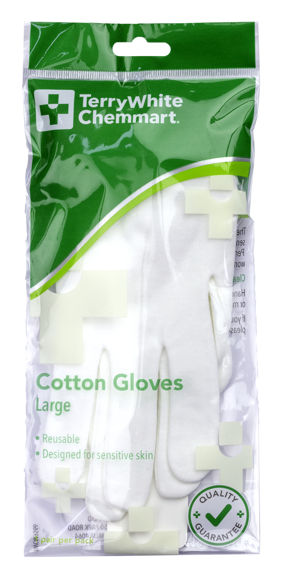 TerryWhite Chemmart Cotton Gloves Large 1 pair