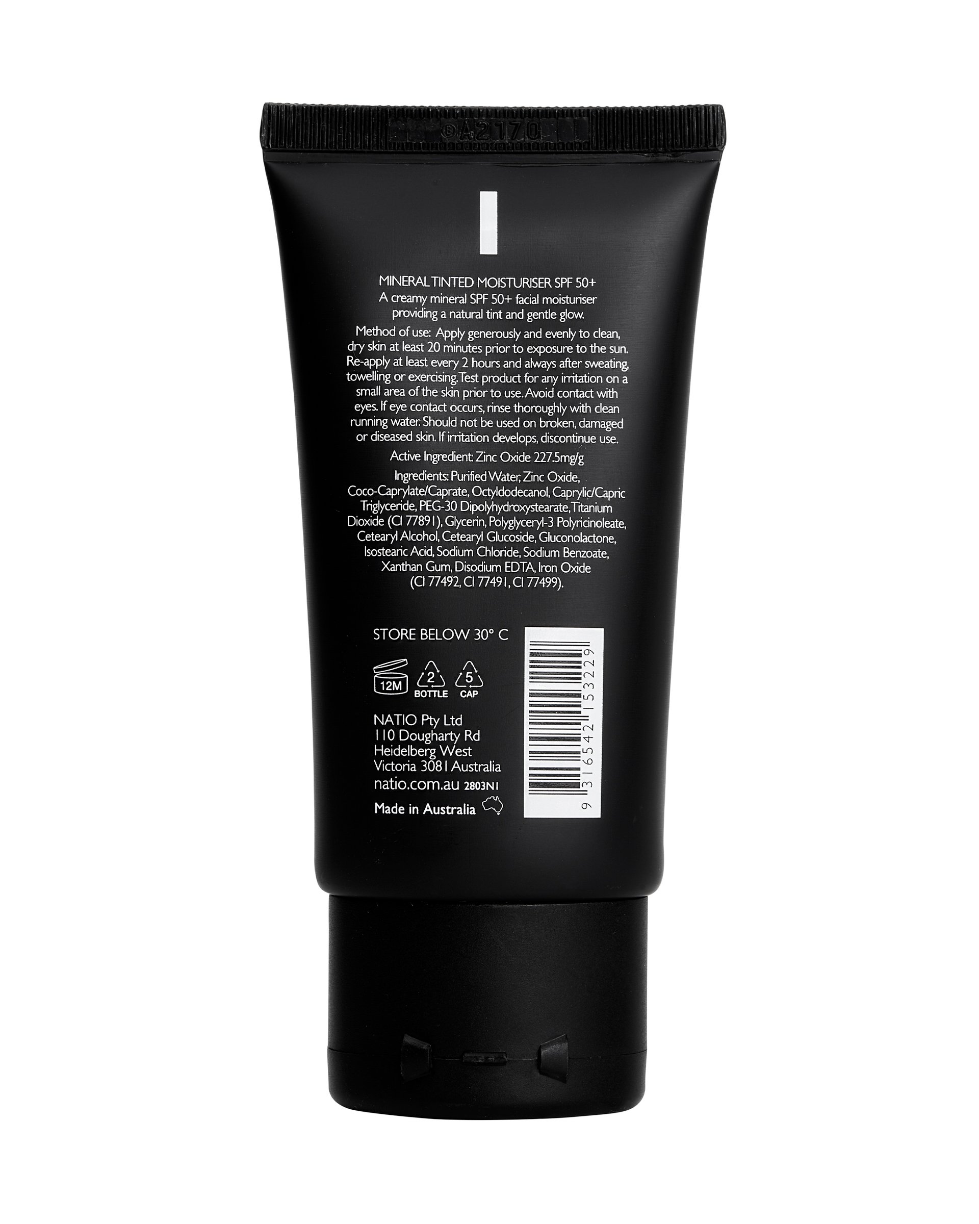 Natio Mineral Tinted Moisturiser SPF50+ Golden 50ml - Image 2