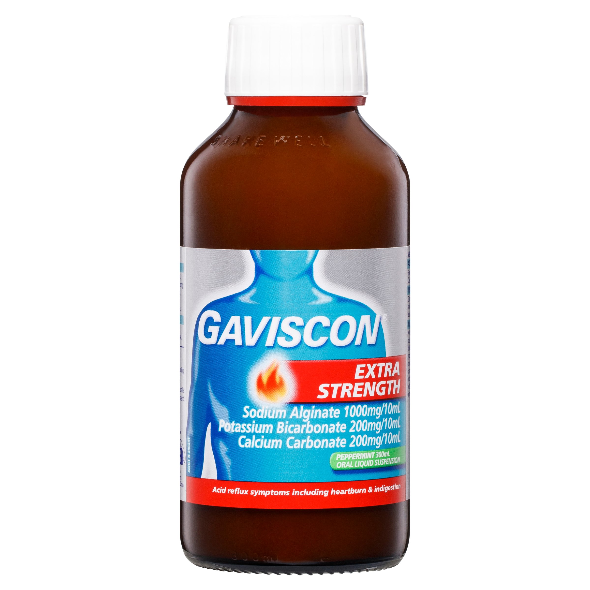 Gaviscon Extra Strength Heartburn And Indigestion Relief Peppermint Liquid 300ml - Image 1