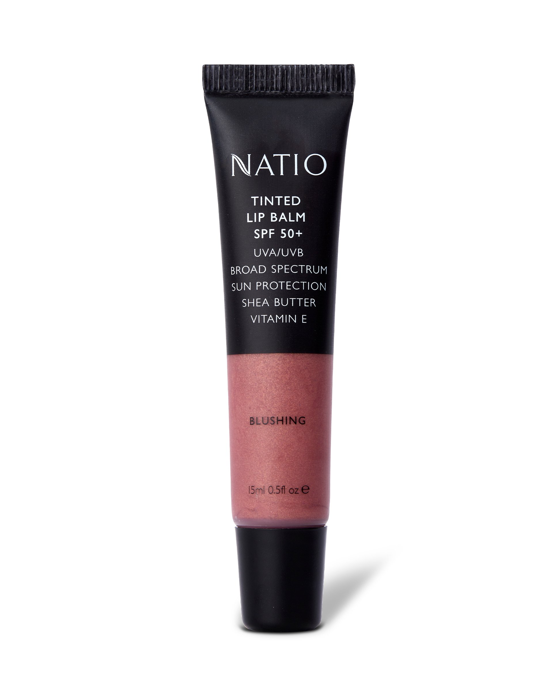 Natio Tinted Lip Balm SPF 50+ Blushing 15ml - Image 1