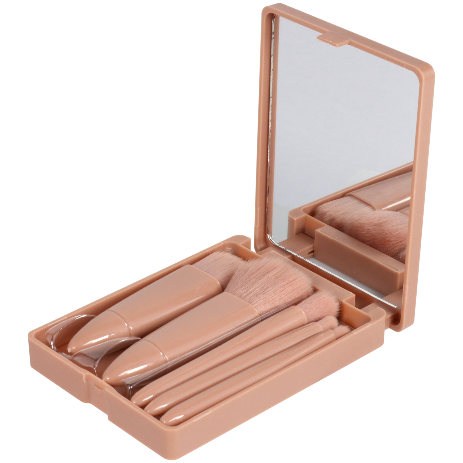 Wicked Sista Makeup Brush Set With Mirror Mocha 1 each