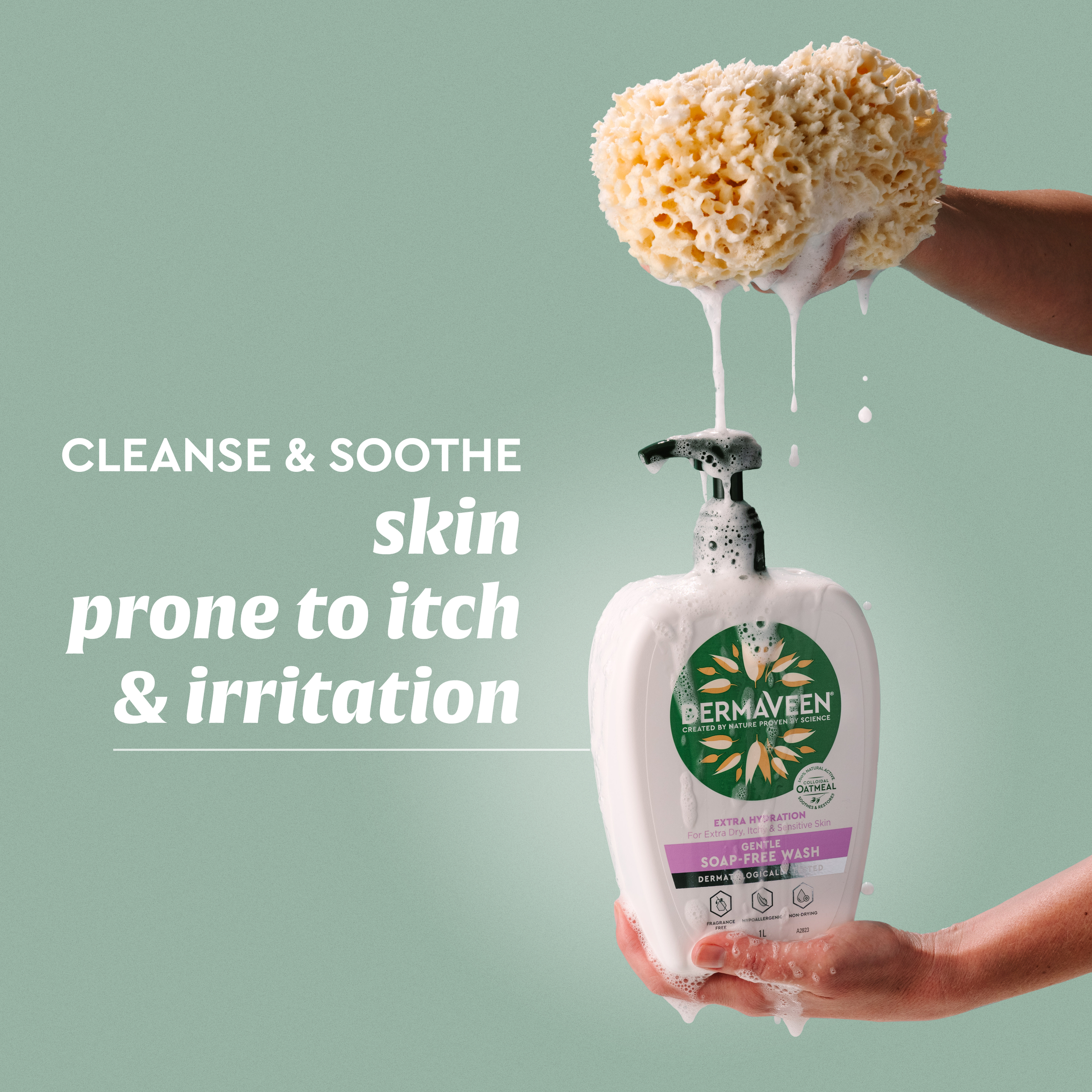 DermaVeen Extra Hydration Soap Free Wash 1 litre - Image 5