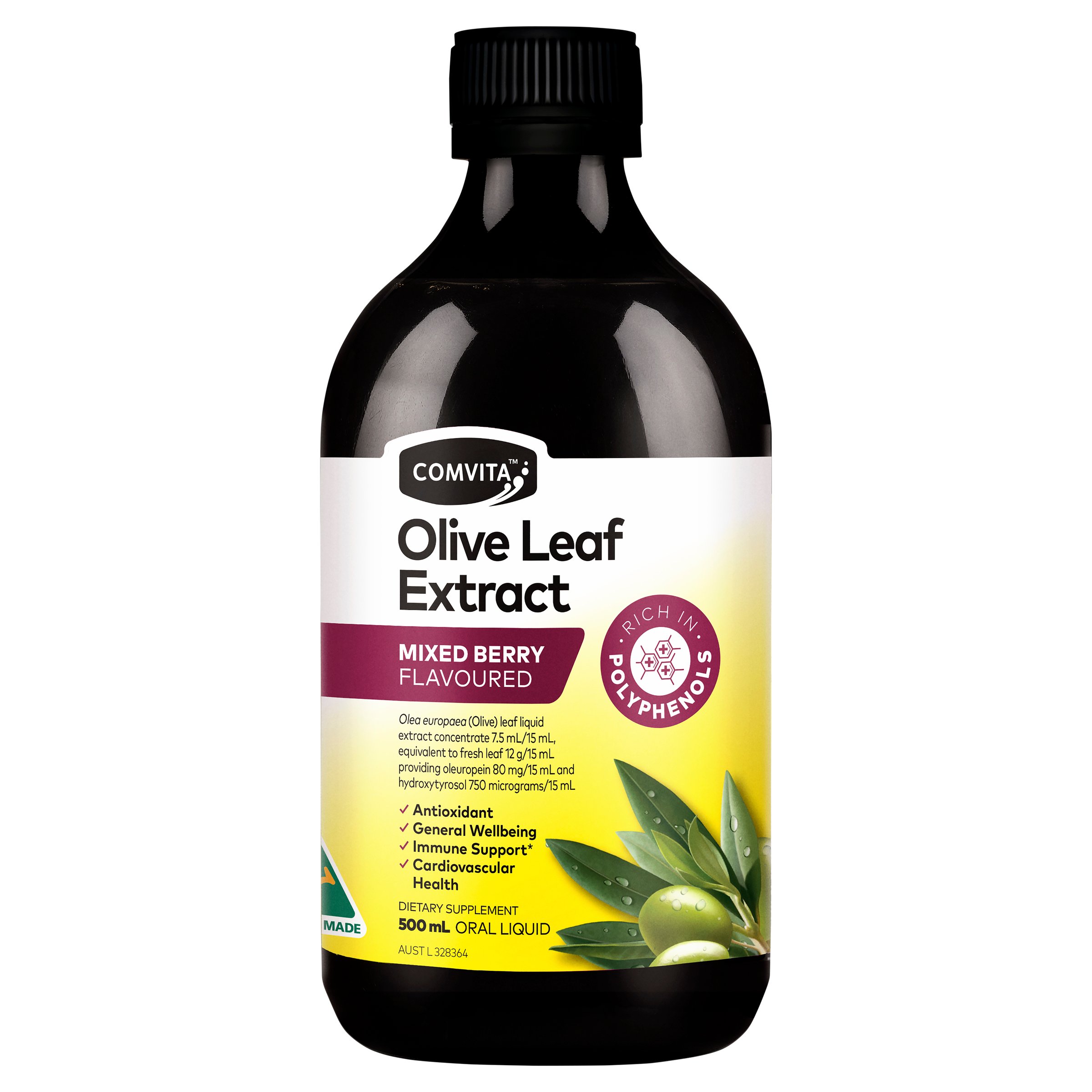 Comvita Olive Leaf Extract Mixed Berry 500ml - Image 1