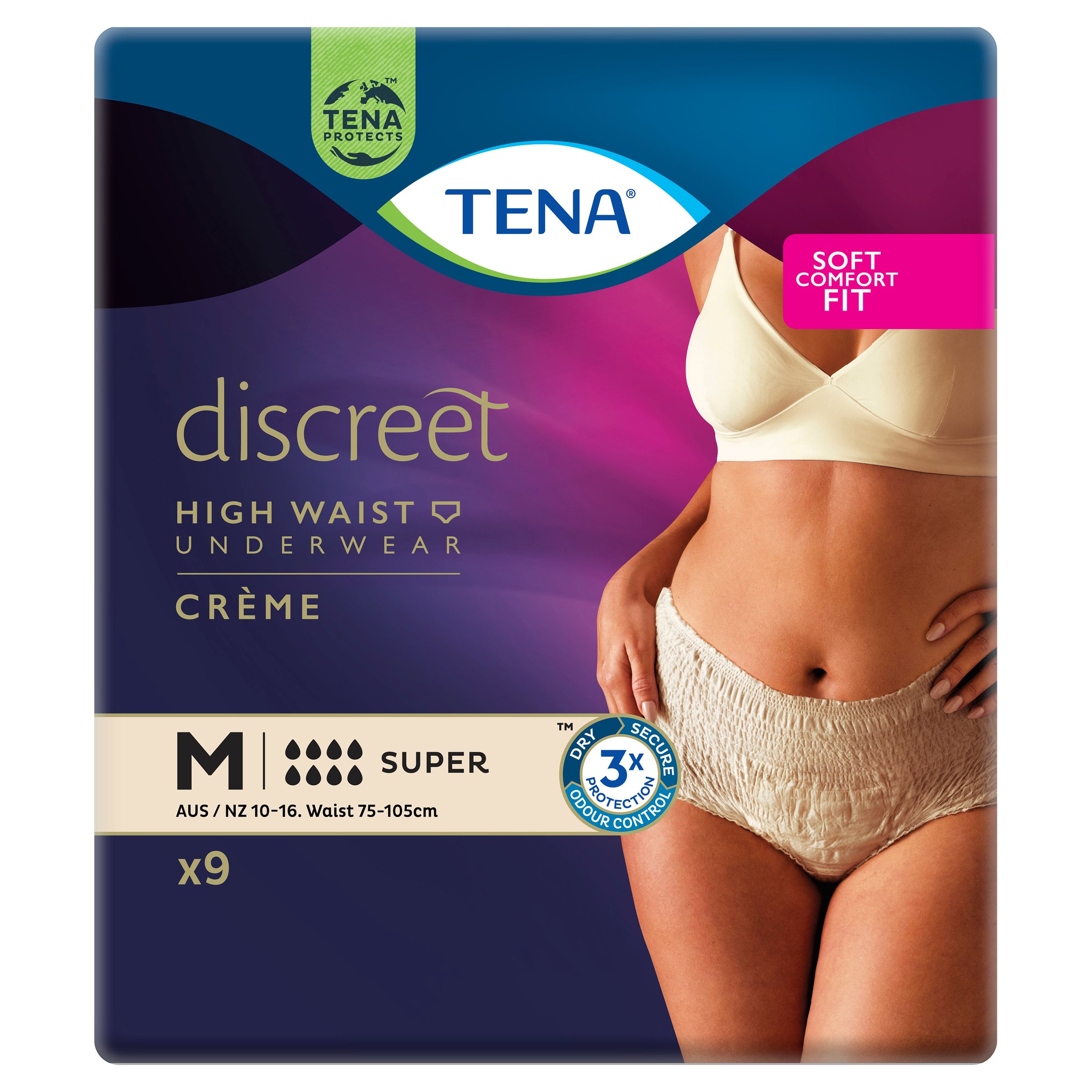 Tena Pant Discreet Super Medium 9 pack - Image 1
