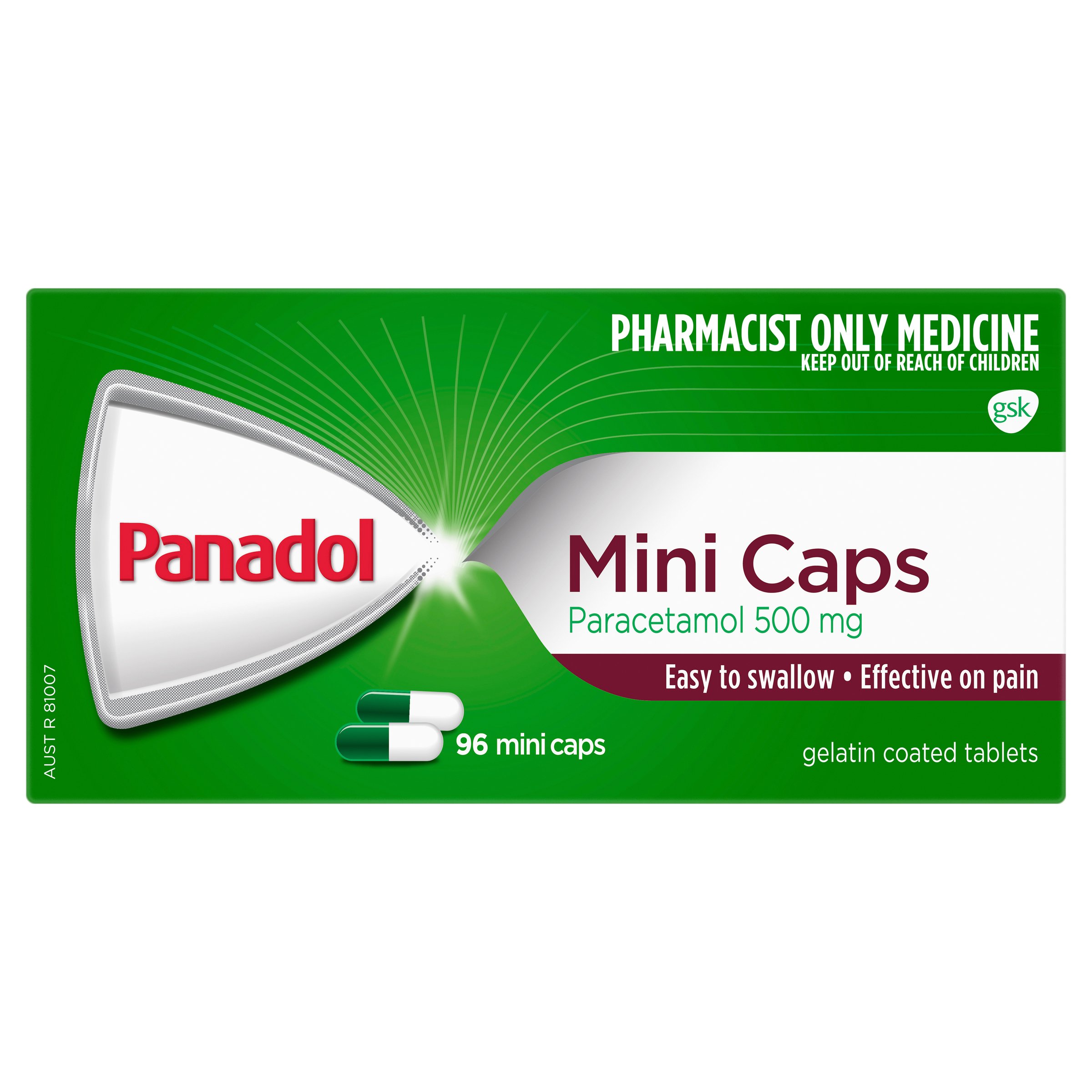 Panadol Mini Caps 96 caplets - Image 1