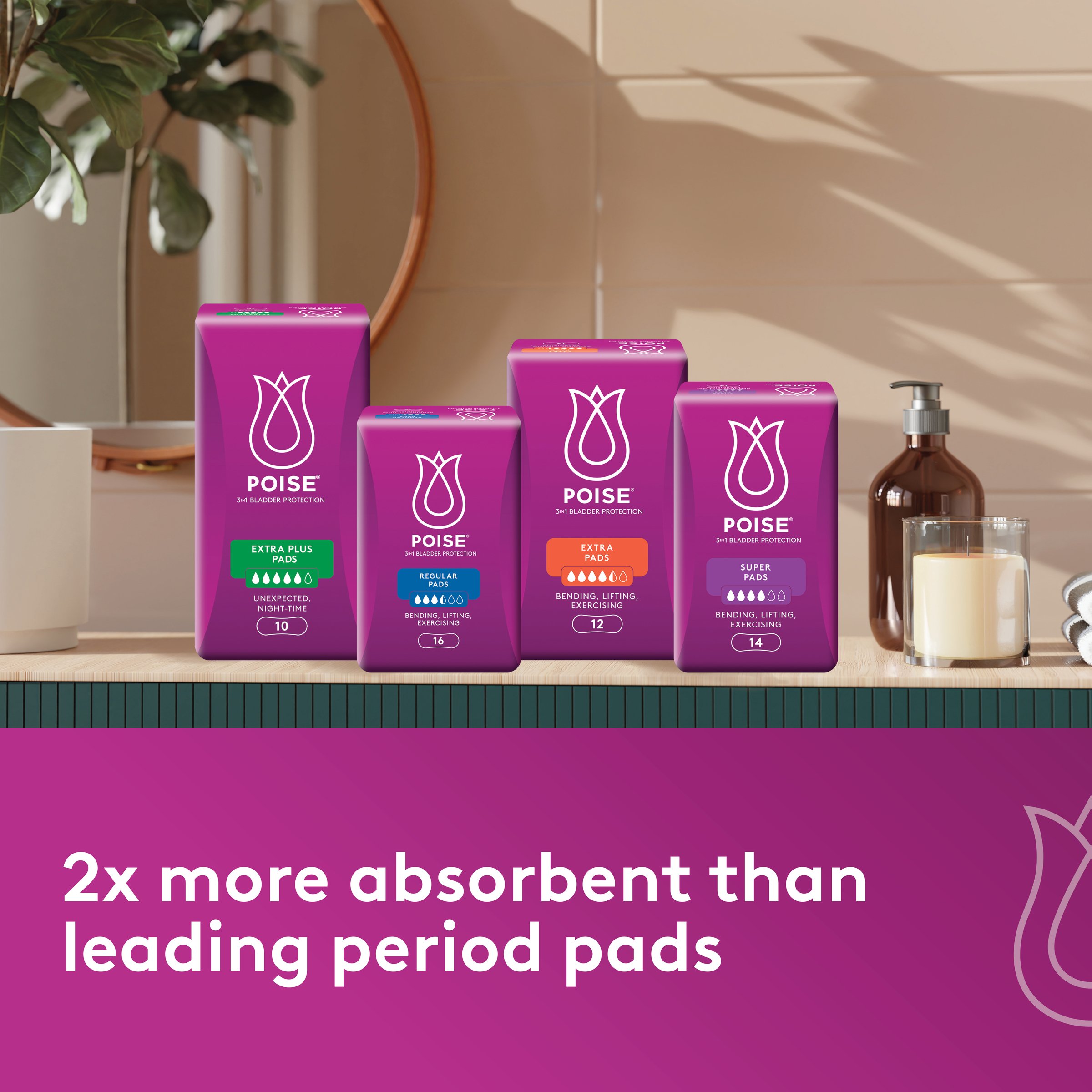 Poise Pads Overnight 8 pack - Image 5