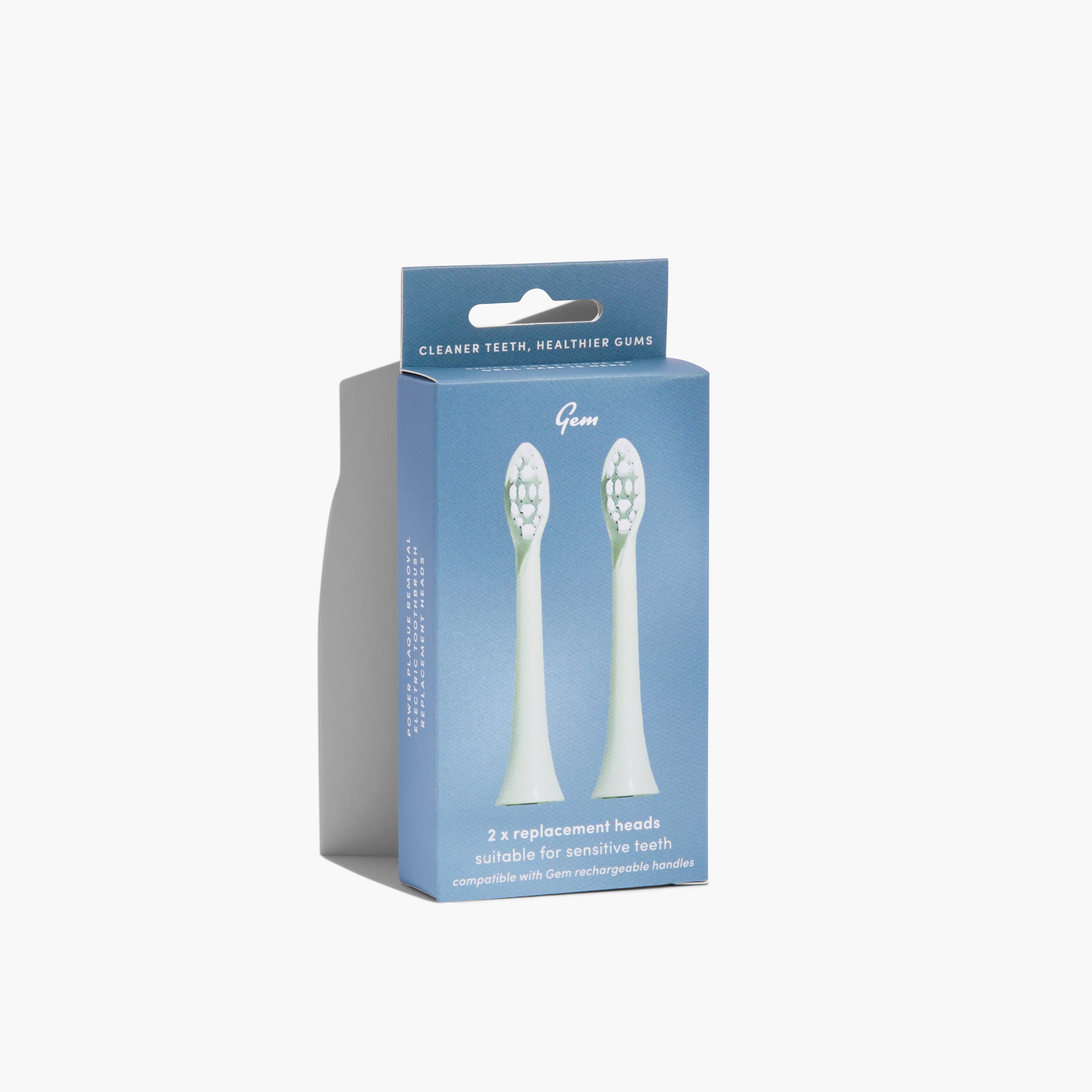 Gem Electric Toothbrush Replacement Heads Mint 2 pack - Image 3