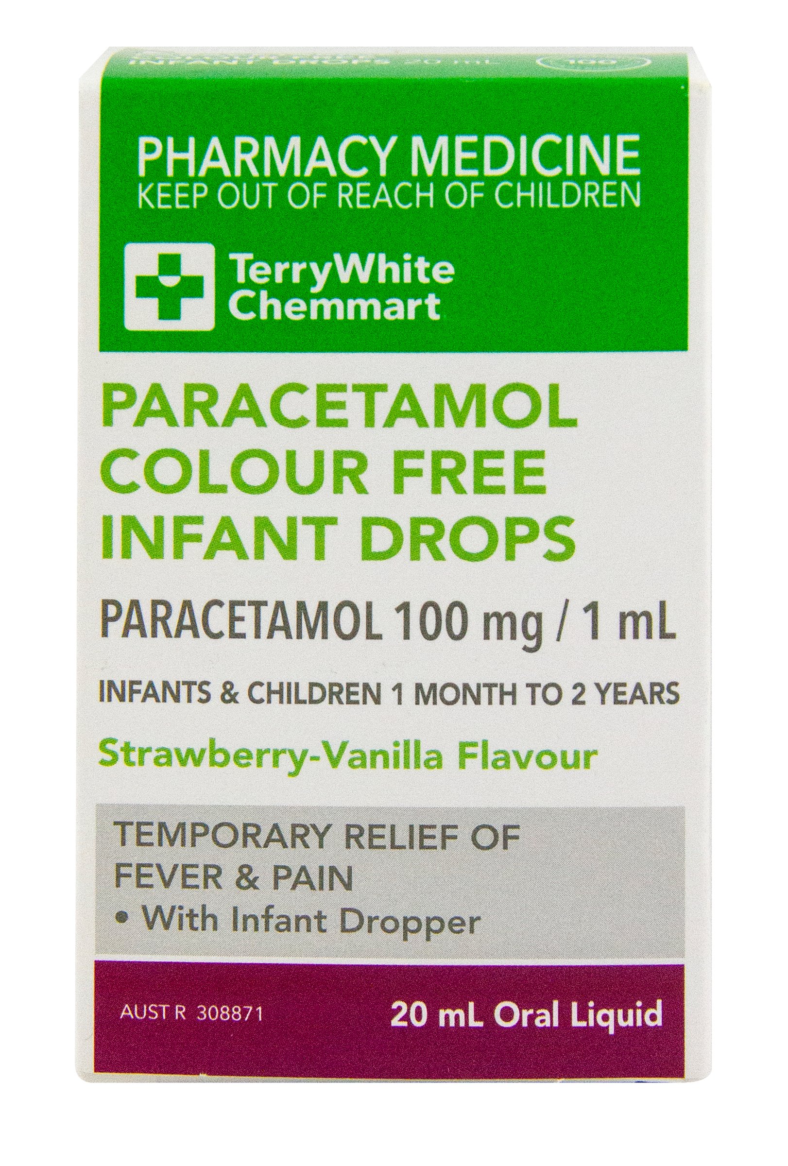 TerryWhite Chemmart Paracetamol Colour Free Infant Drops 20ml - Image 1