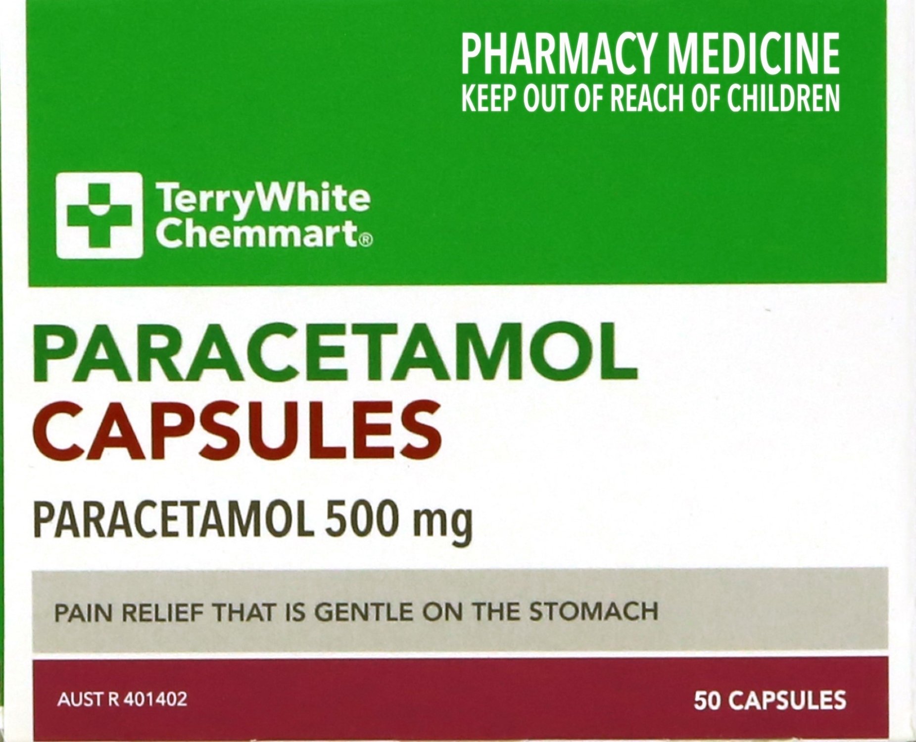 TerryWhite Chemmart Paracetamol 500mg - 50 capsules