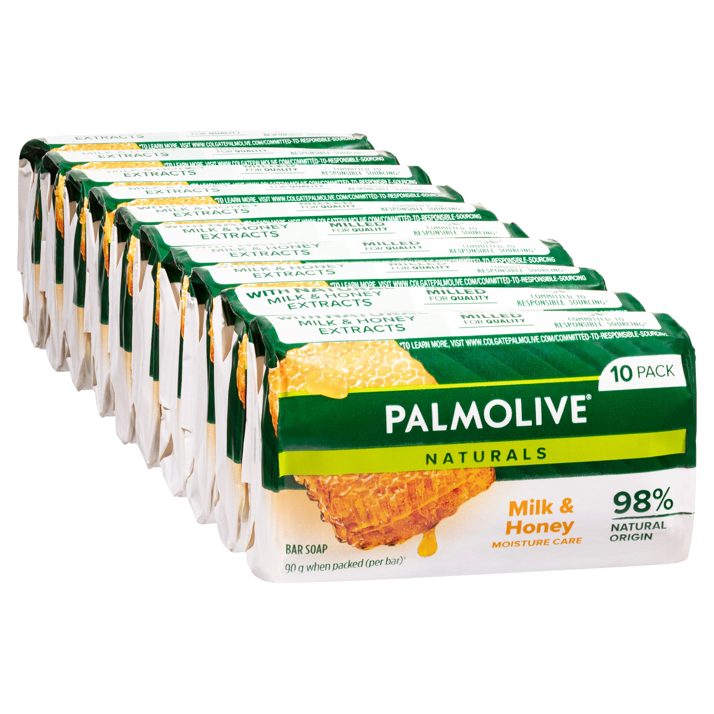 Palmolive Naturals Milk & Honey Soap 90g - 10 pack - Image 7