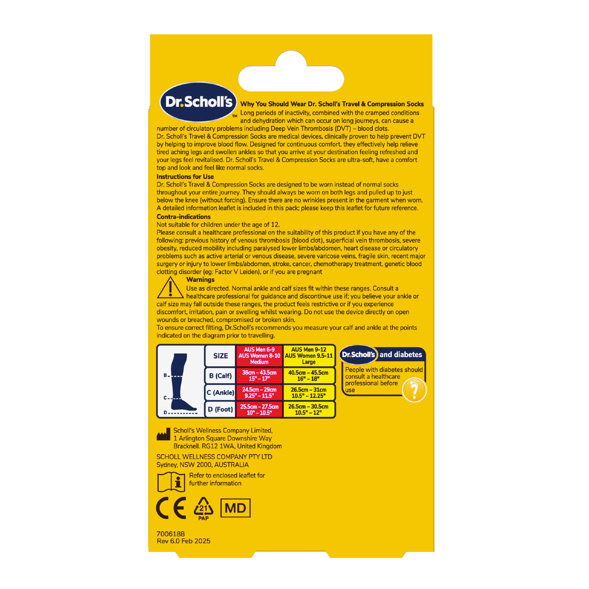 Scholl Travel & Compression Socks Medium 1 pair - Image 2