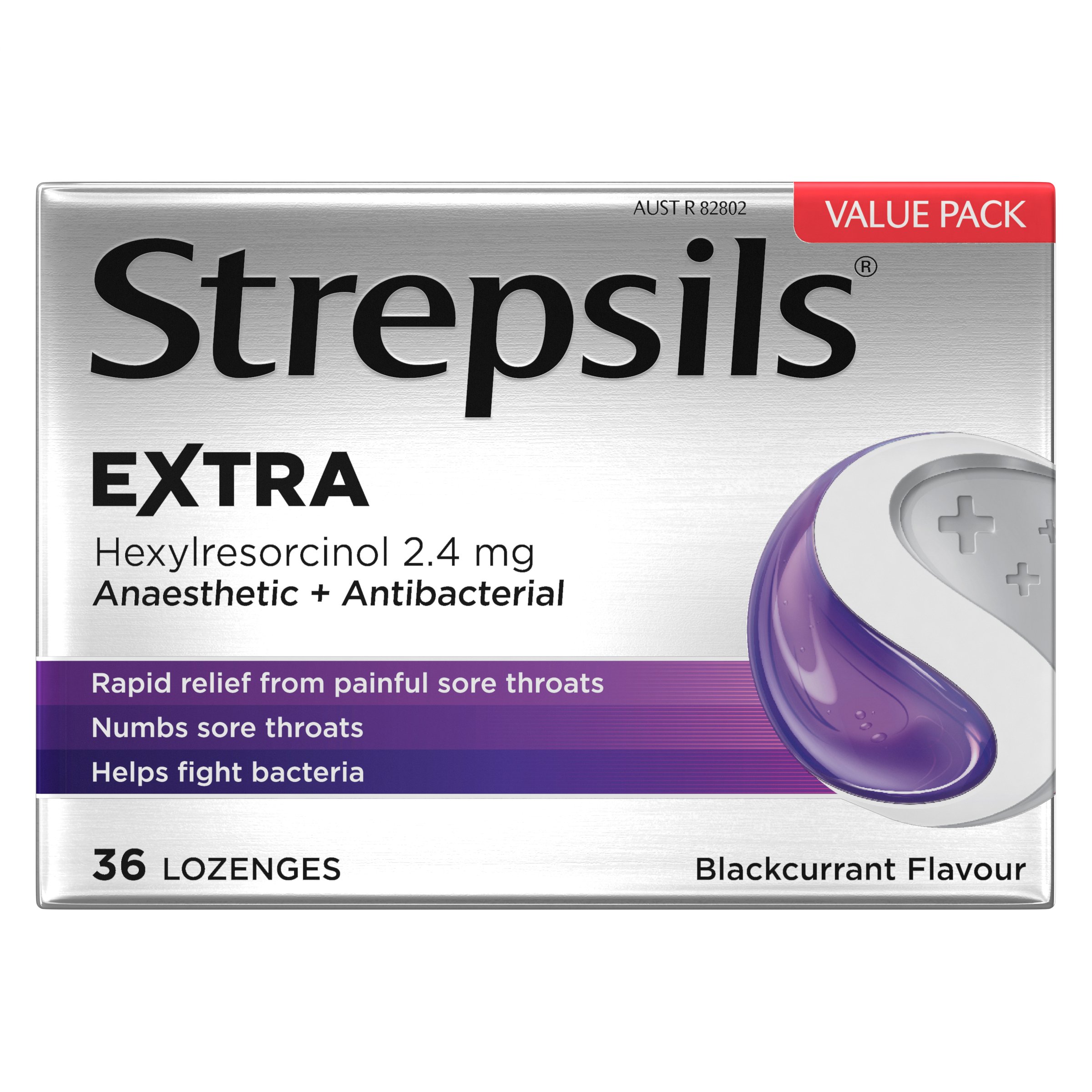 Strepsils Extra Blackcurrant 36 lozenges - Image 1
